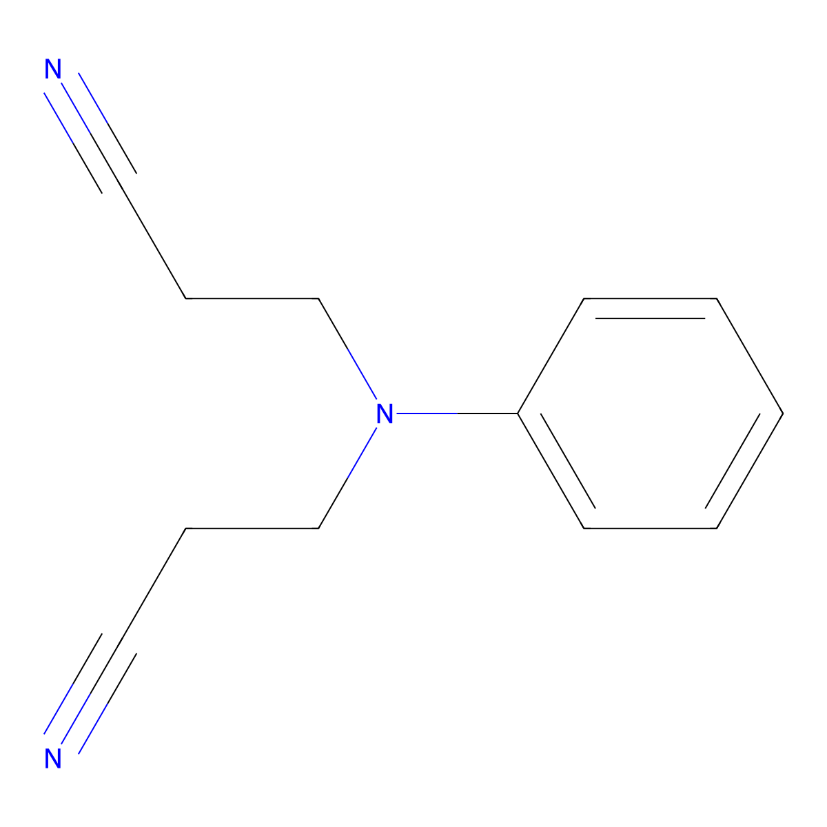 Propanenitrile, 3,3'-(phenylimino)bis- molecular structure, CAS 1555-66-4
