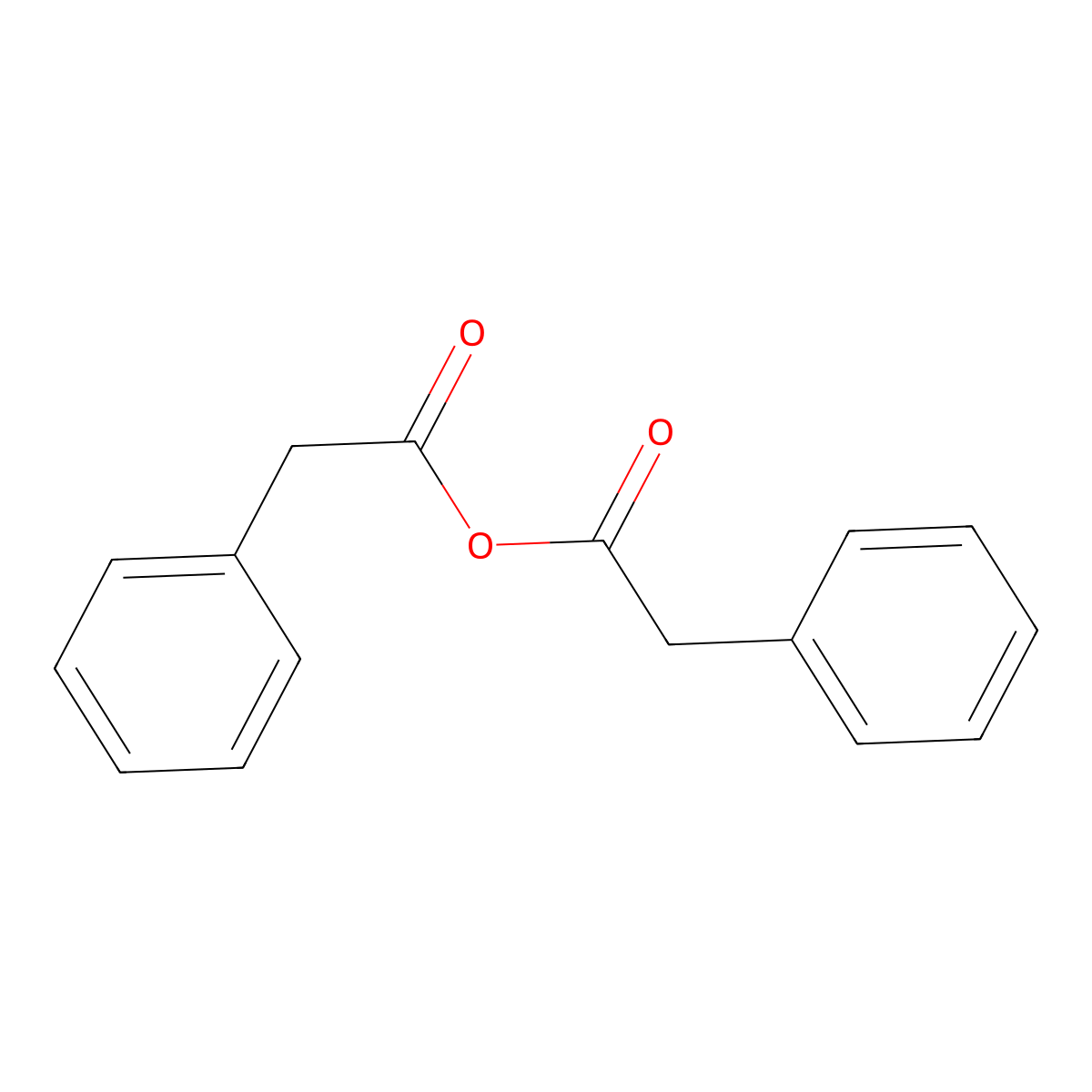 Phenylacetic anhydride molecular structure, CAS 1555-80-2