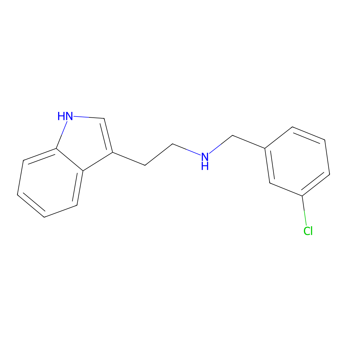N-(3-chlorobenzyl)-2-(1H-indol-3-yl)ethanamine molecular structure, CAS 155503-31-4