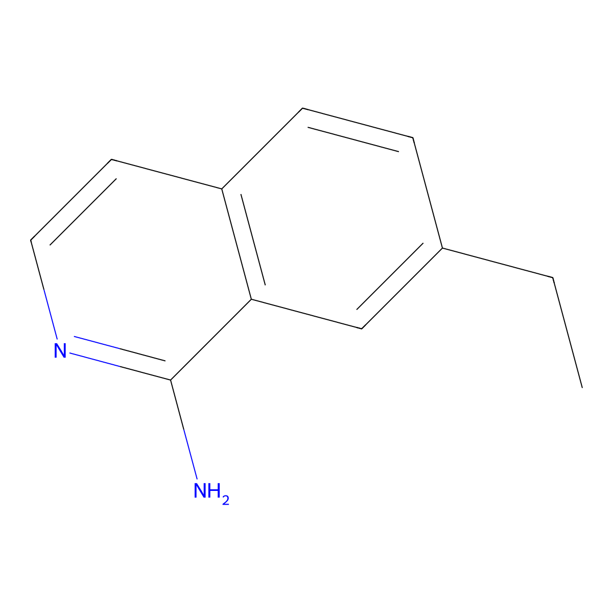 7-Ethylisoquinolin-1-amine molecular structure, CAS 1555038-41-9