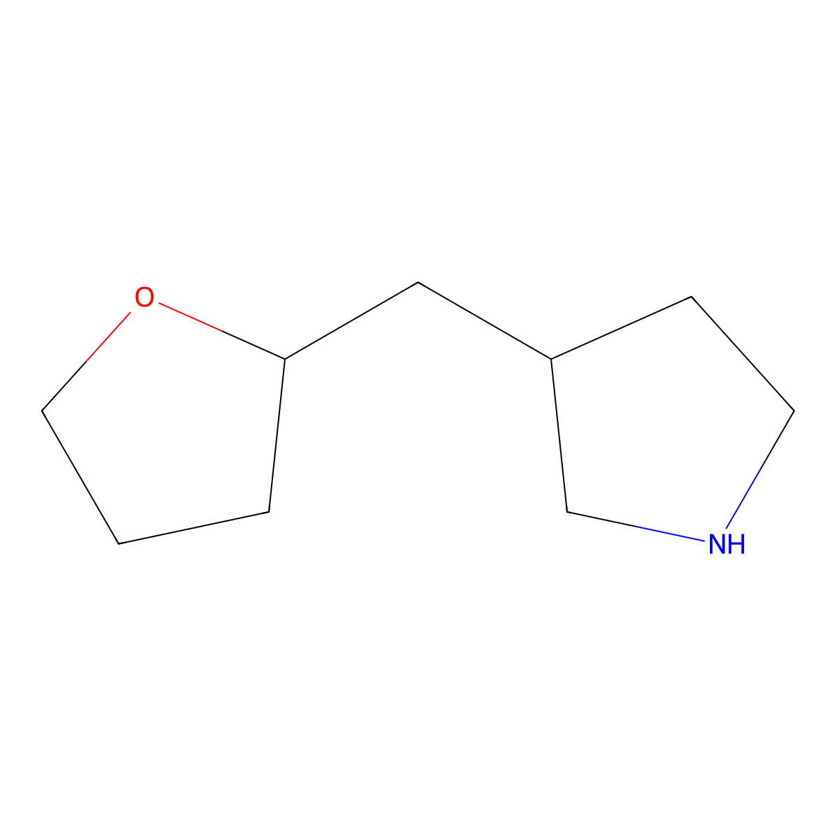 3-[(Oxolan-2-yl)methyl]pyrrolidine molecular structure, CAS 1555100-03-2