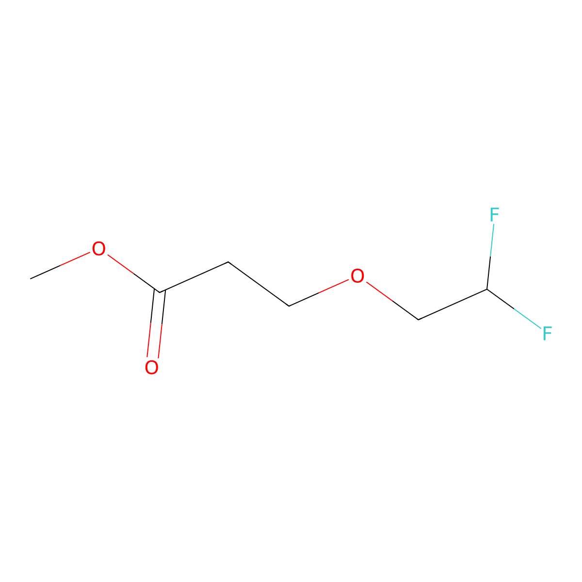 Methyl 3-(2,2-difluoroethoxy)propanoate molecular structure, CAS 1555117-94-6