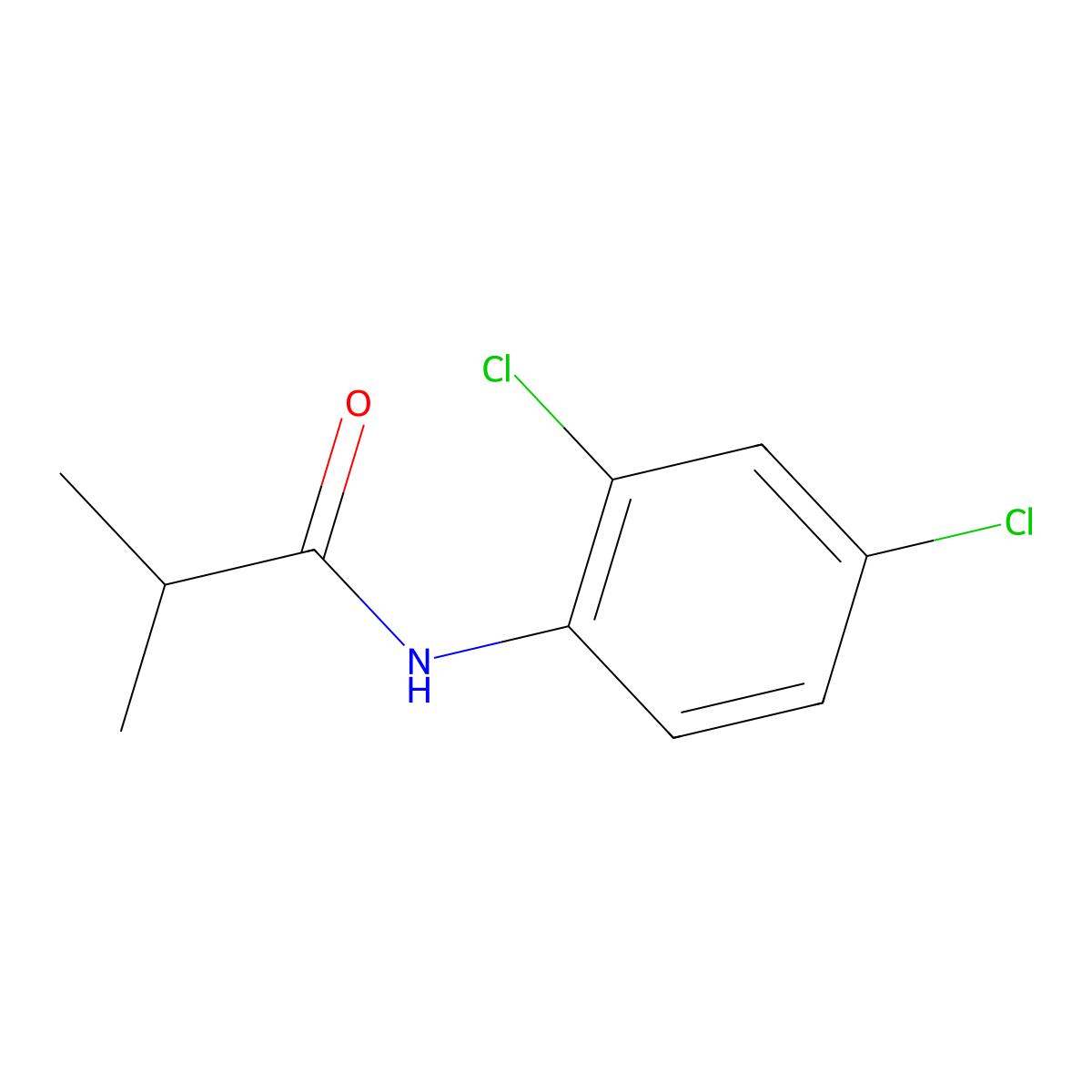 N-(2,4-dichlorophenyl)-2-methylpropanamide molecular structure, CAS 155513-03-4