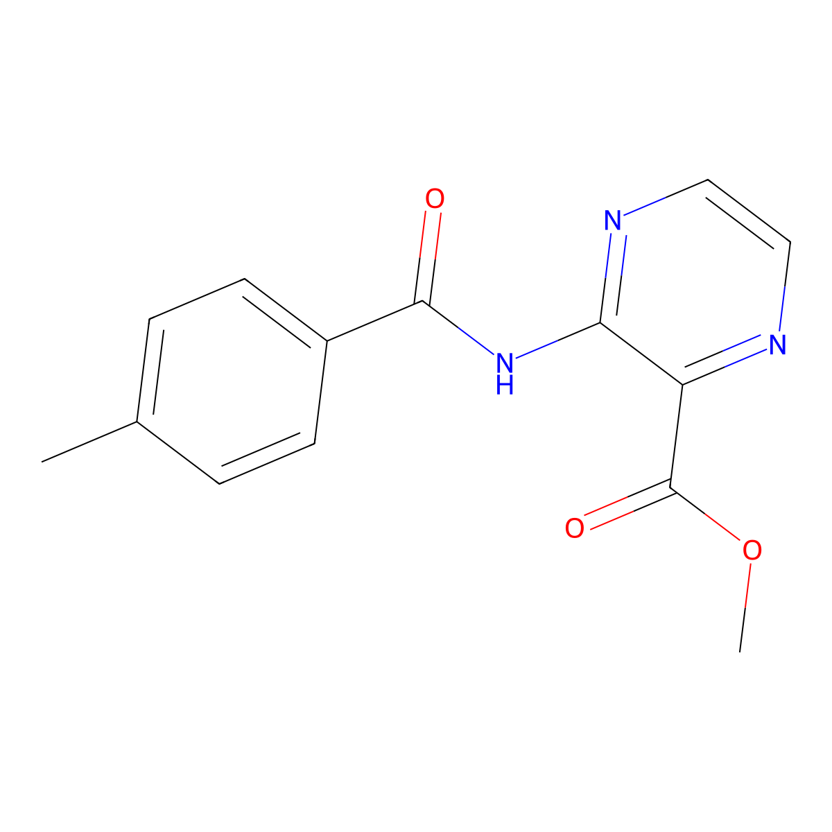 3-[(4-Methylbenzoyl)amino]pyrazine-2-carboxylic acid methyl ester molecular structure, CAS 155513-77-2