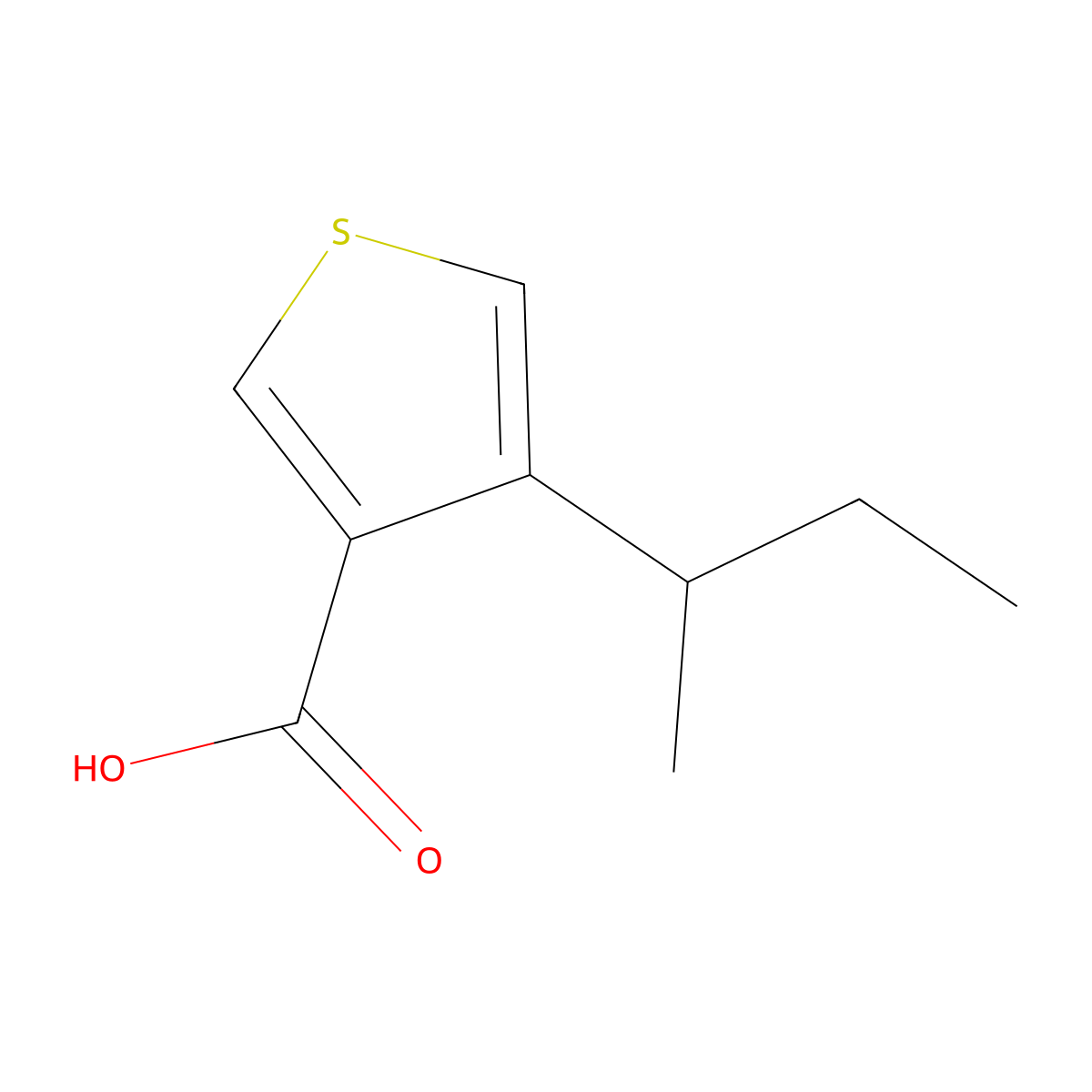 4-(Butan-2-yl)thiophene-3-carboxylic acid molecular structure, CAS 1555130-51-2