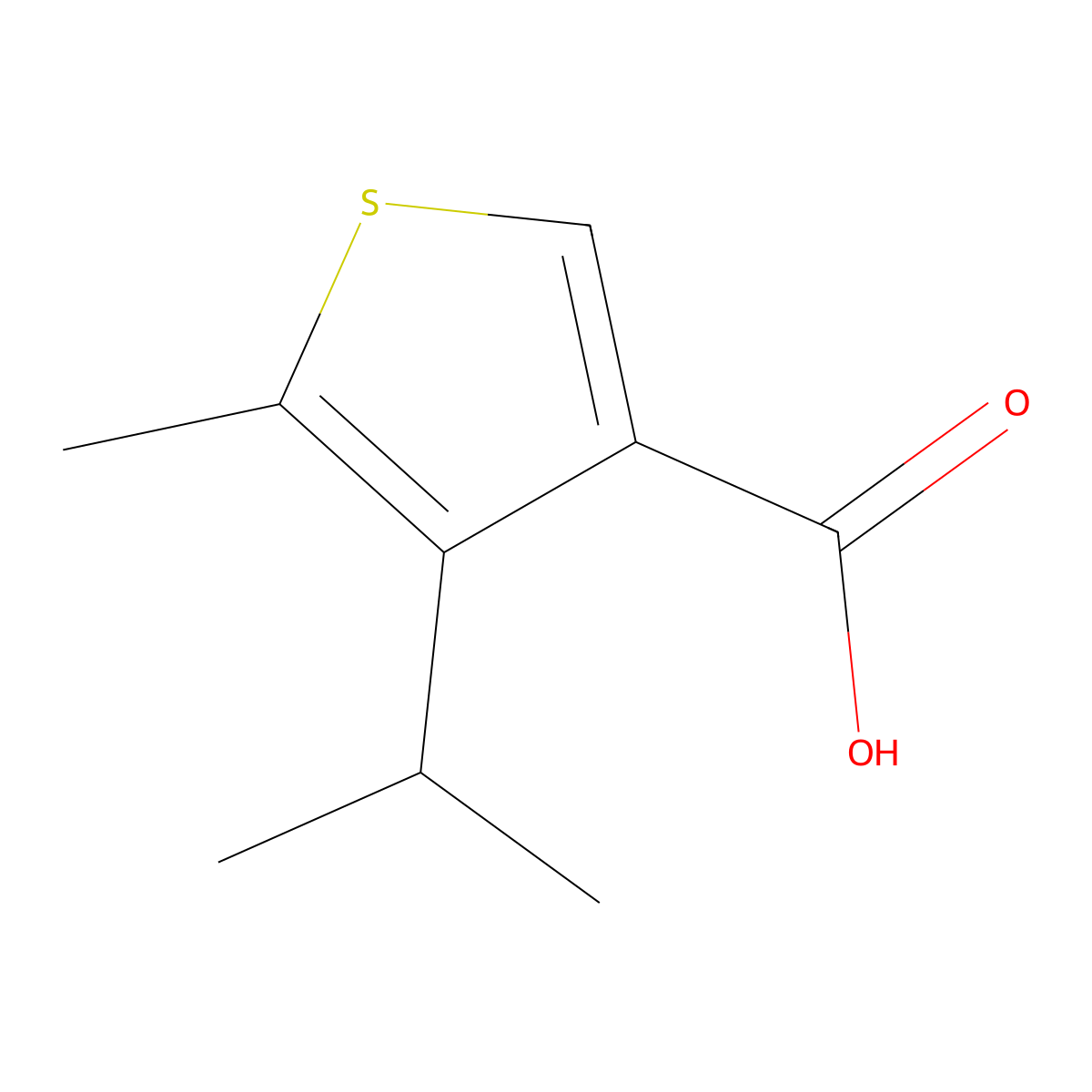 4-Isopropyl-5-methylthiophene-3-carboxylic acid molecular structure, CAS 1555131-67-3