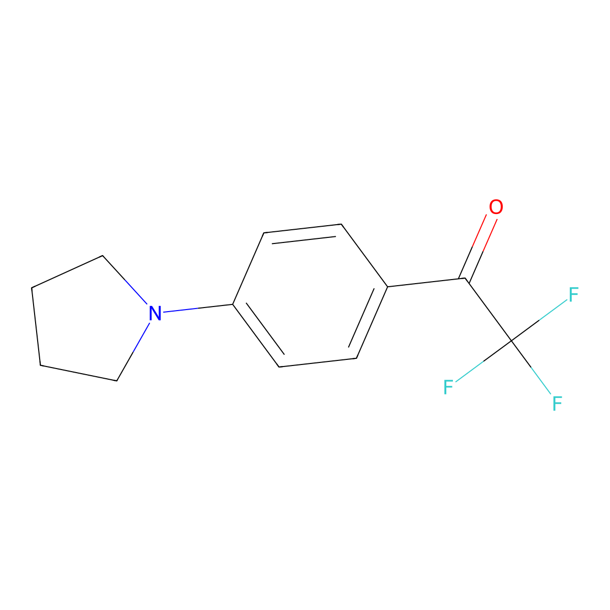 2,2,2-Trifluoro-1-[4-(pyrrolidin-1-yl)phenyl]ethan-1-one molecular structure, CAS 1555136-59-8