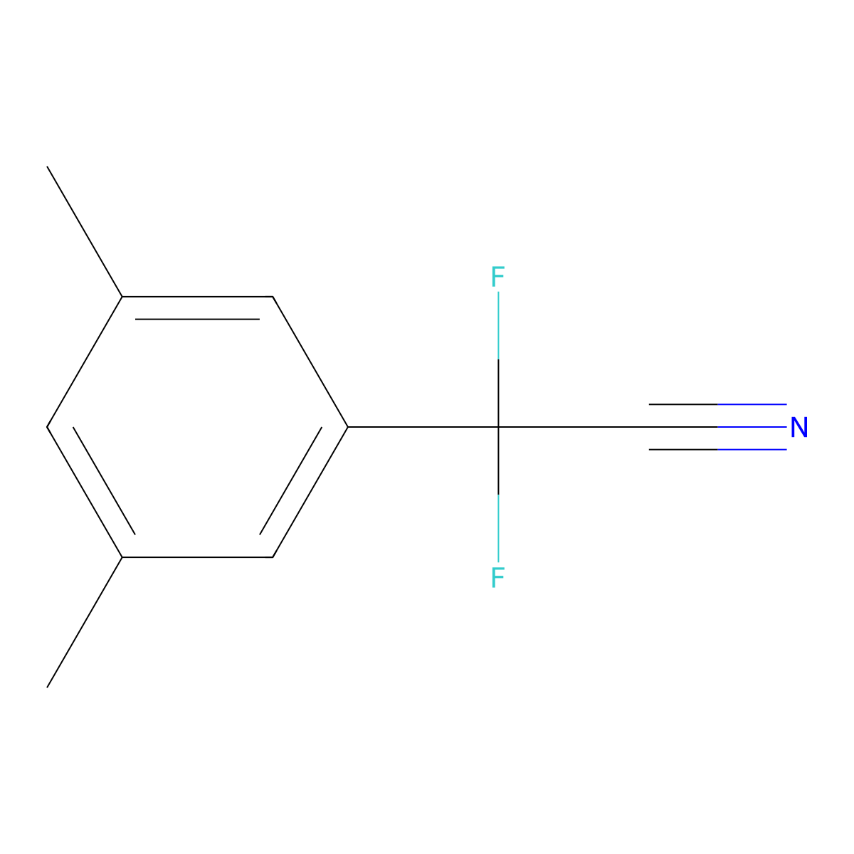 (3,5-Dimethylphenyl)(difluoro)acetonitrile molecular structure, CAS 1555163-56-8