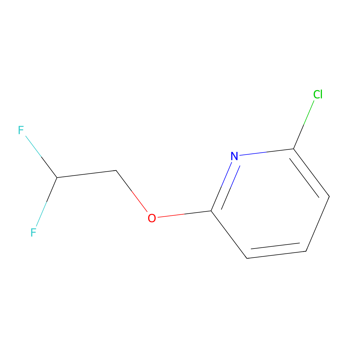 2-Chloro-6-(2,2-difluoroethoxy)pyridine molecular structure, CAS 1555166-90-9