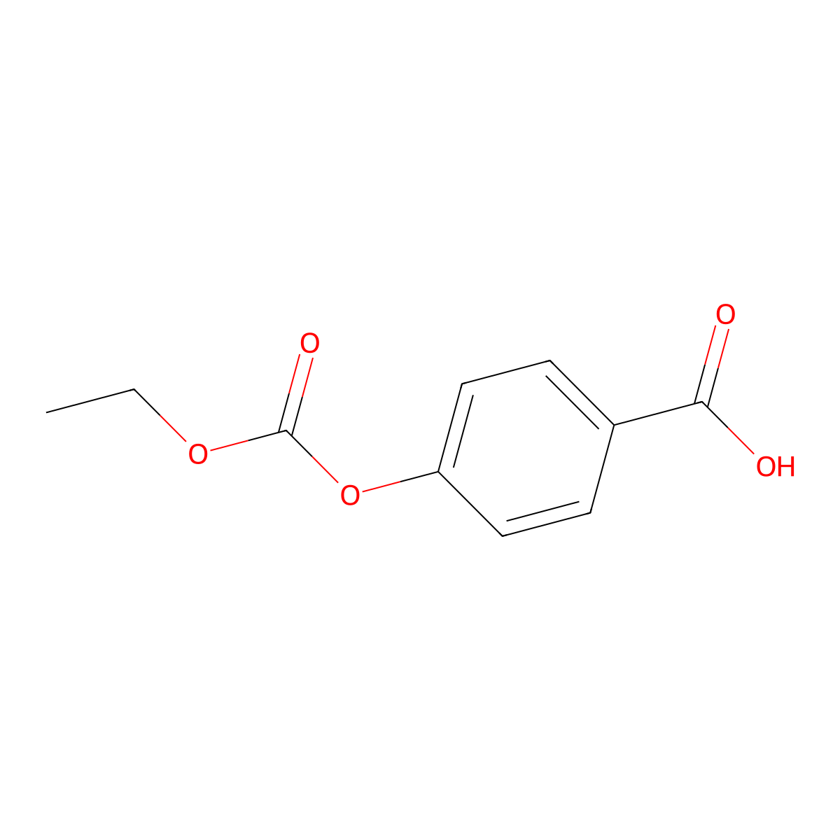 4-[(Ethoxycarbonyl)oxy]benzoic acid molecular structure, CAS 15552-32-6