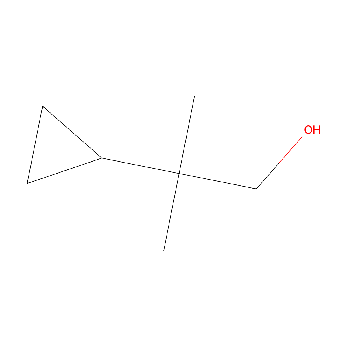 2-Cyclopropyl-2-methylpropan-1-ol molecular structure, CAS 1555222-37-1