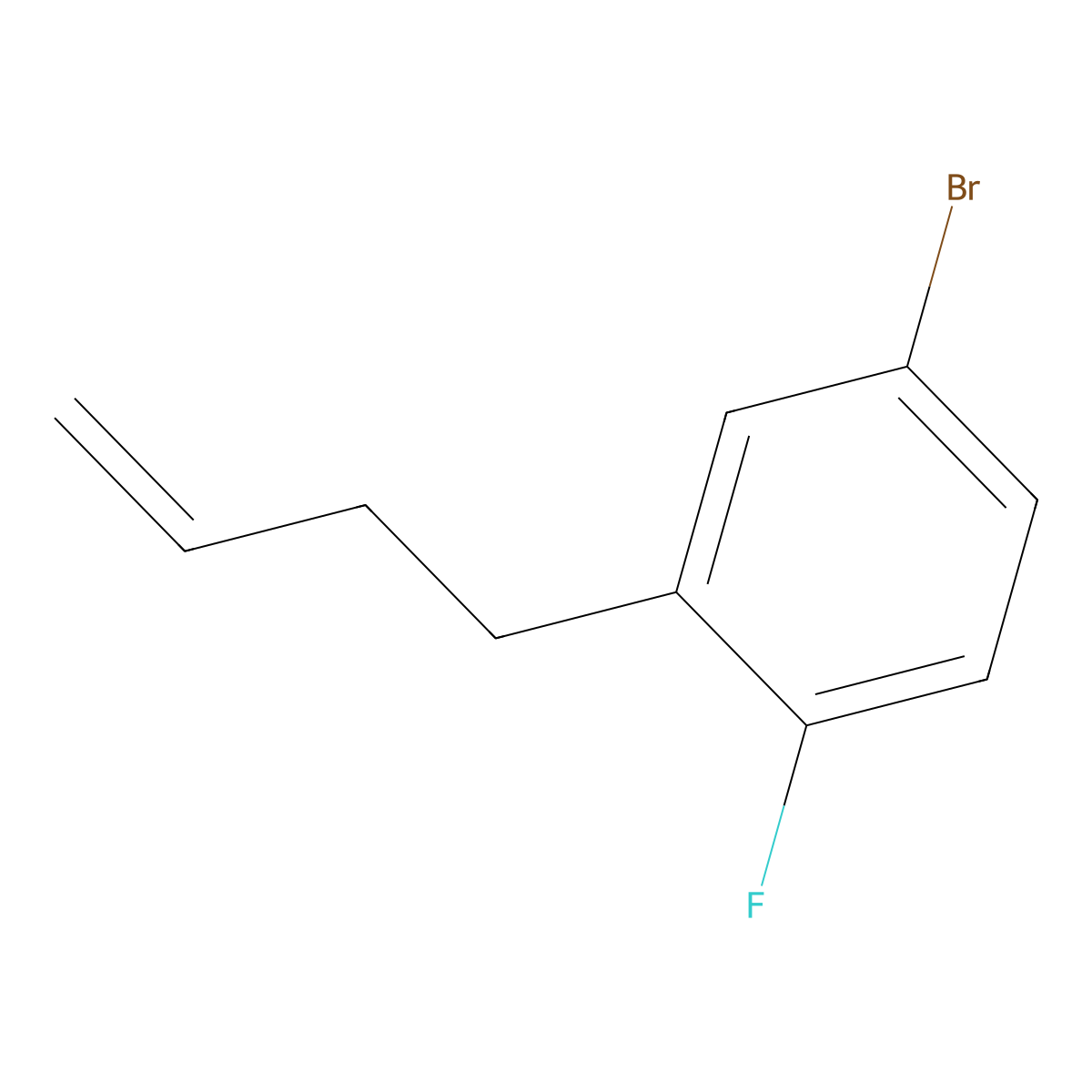 4-Bromo-2-(but-3-en-1-yl)-1-fluorobenzene molecular structure, CAS 1555233-67-4