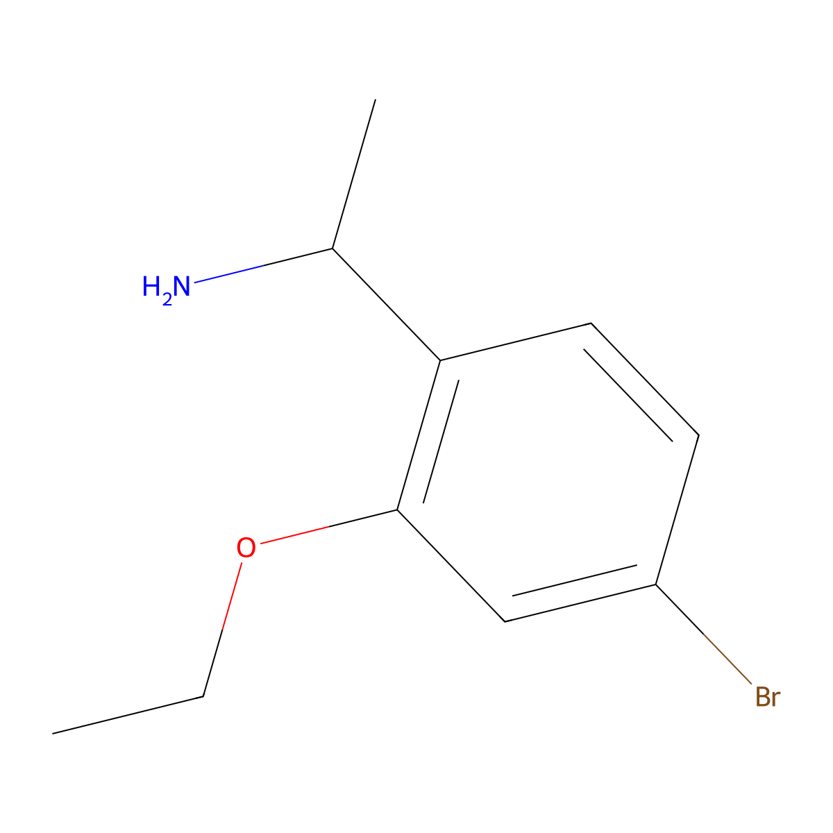1-(4-Bromo-2-ethoxyphenyl)ethylamine molecular structure, CAS 1555255-86-1