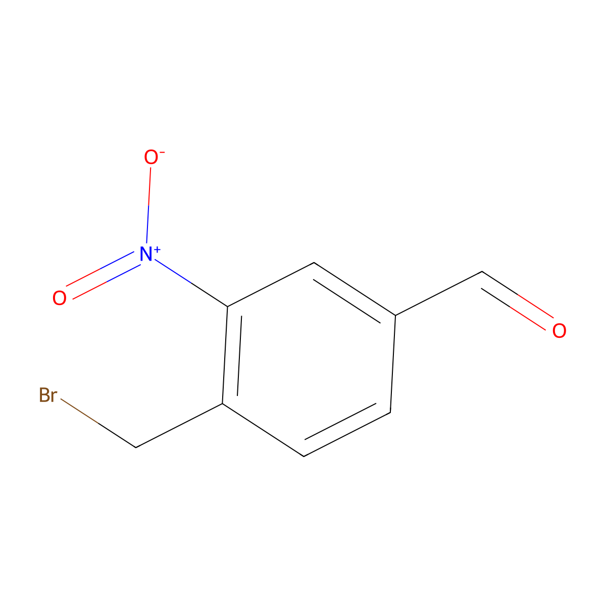 Benzaldehyde, 4-(bromomethyl)-3-nitro- molecular structure, CAS 155526-65-1