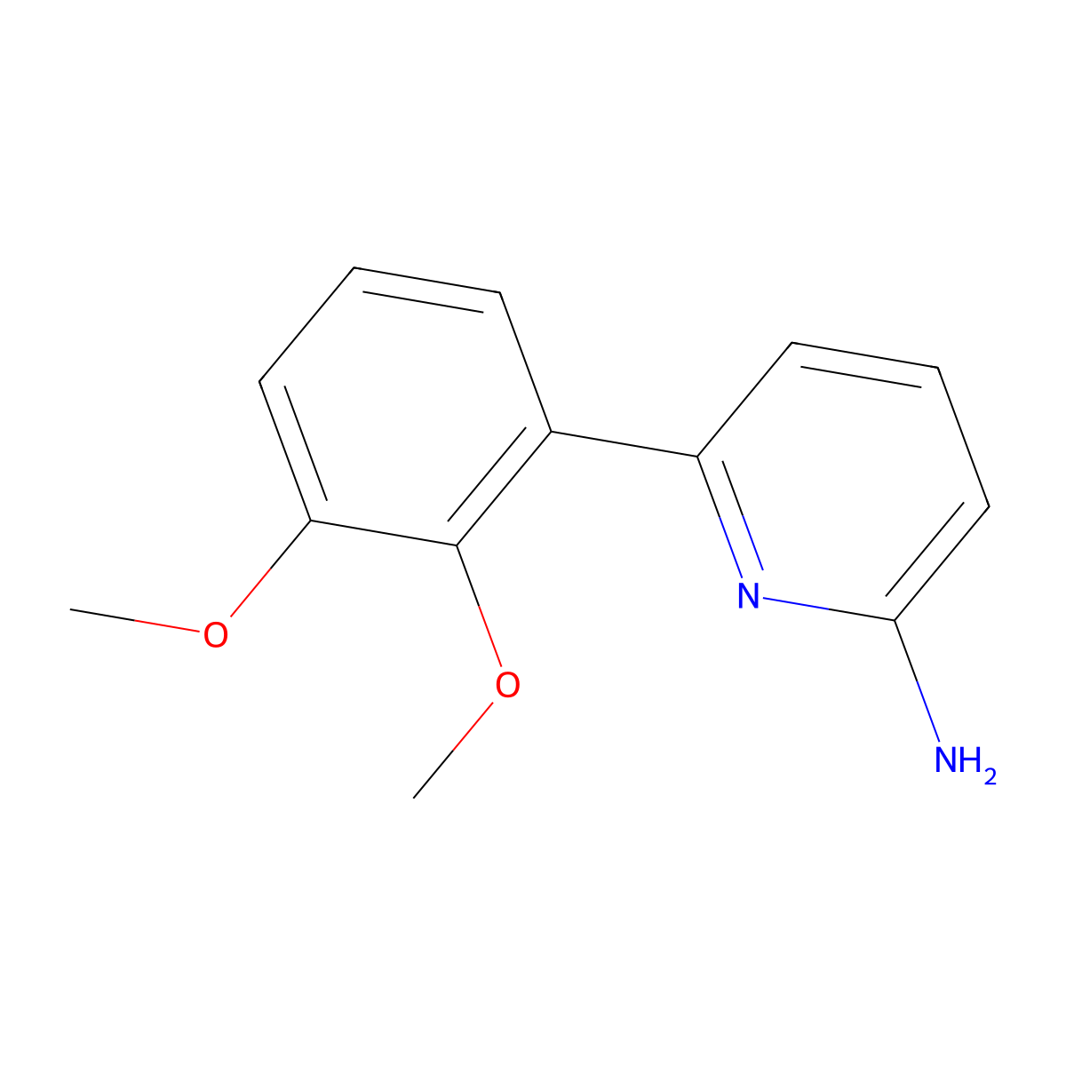 6-(2,3-Dimethoxyphenyl)-2-pyridinamine molecular structure, CAS 1555282-87-5