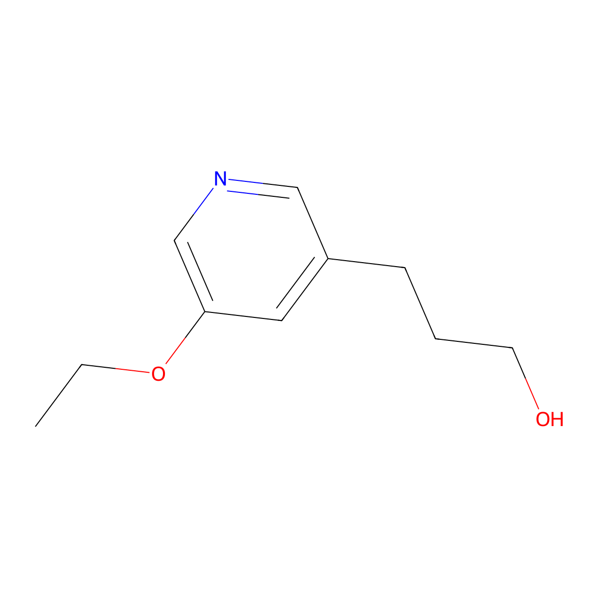 3-(5-Ethoxypyridin-3-yl)propan-1-ol molecular structure, CAS 1555288-79-3