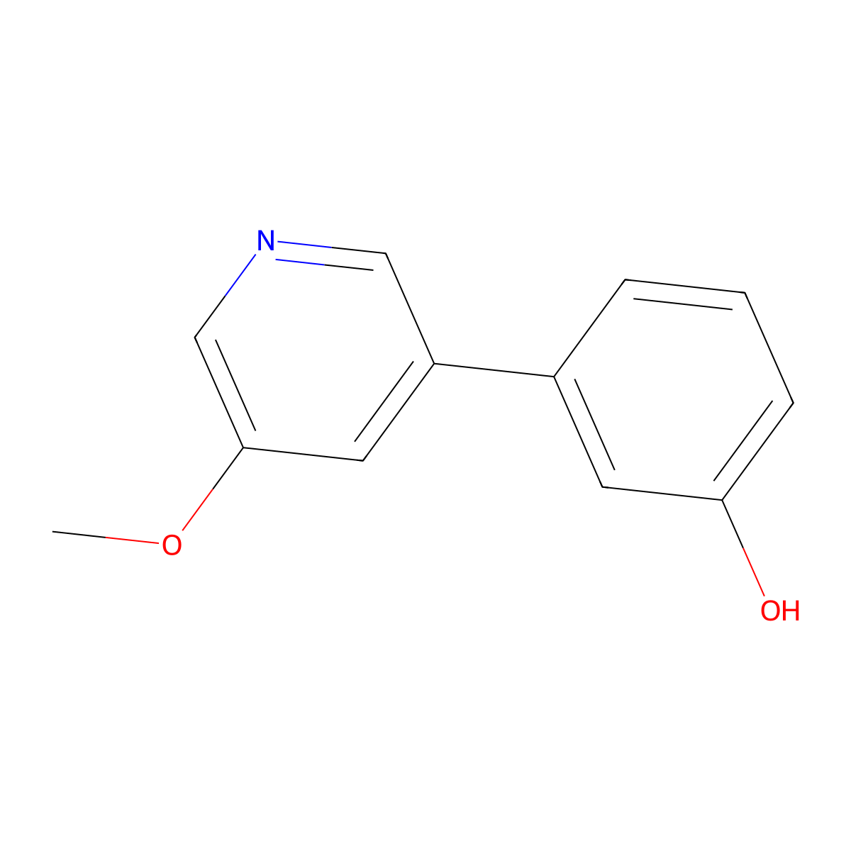 3-(5-Methoxypyridin-3-yl)phenol molecular structure, CAS 1555313-38-6