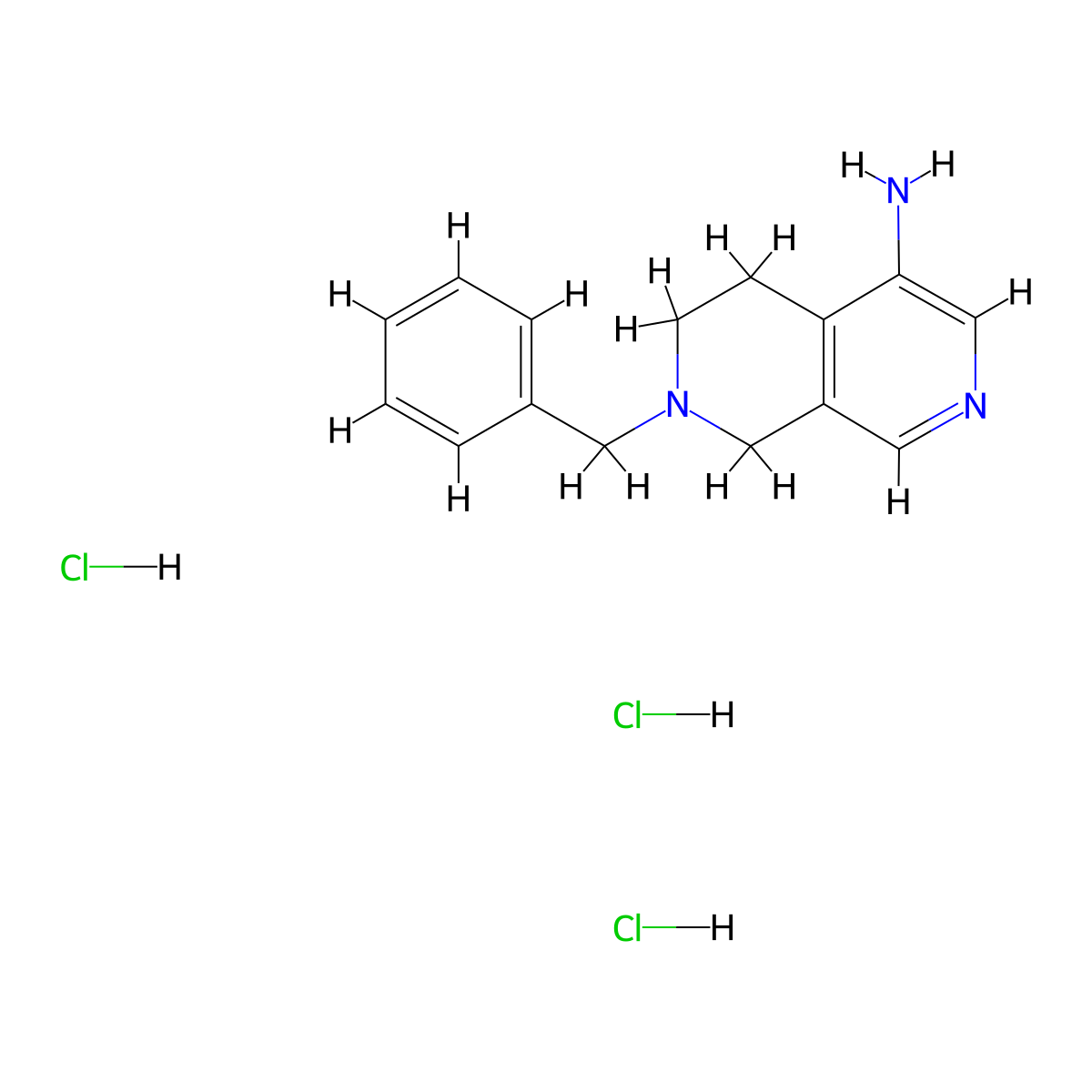7-Benzyl-5,6,7,8-tetrahydro-2,7-naphthyridin-4-amine trihydrochloride molecular structure, CAS 1555328-93-2