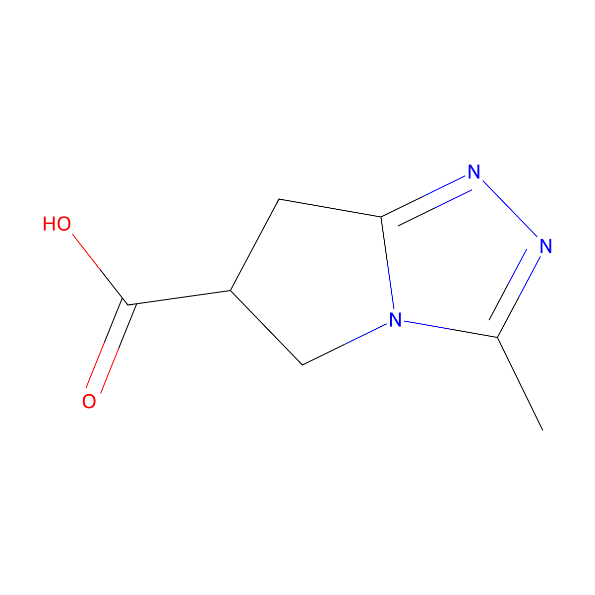 3-Methyl-6,7-dihydro-5H-pyrrolo[2,1-c][1,2,4]triazole-6-carboxylic acid molecular structure, CAS 1555329-65-1