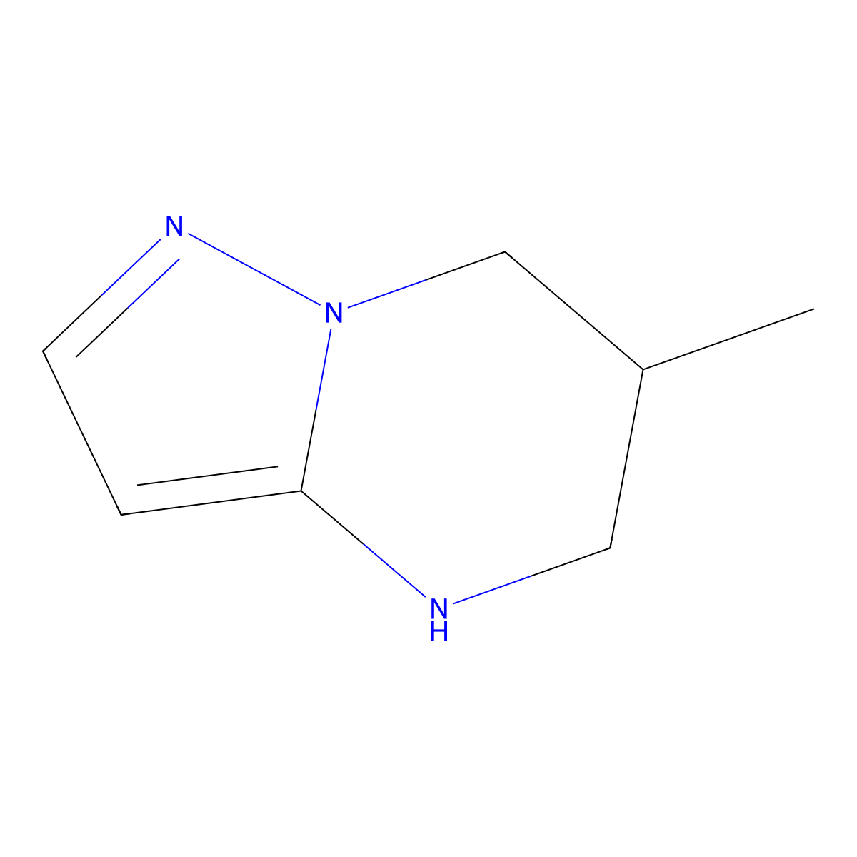 6-Methyl-4,5,6,7-tetrahydropyrazolo[1,5-a]pyrimidine molecular structure, CAS 1555334-06-9