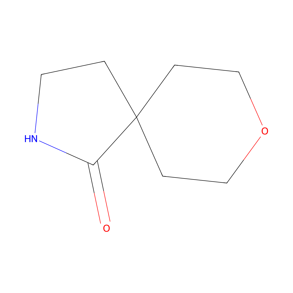 8-Oxa-2-azaspiro[4.5]decan-1-one molecular structure, CAS 1555334-83-2
