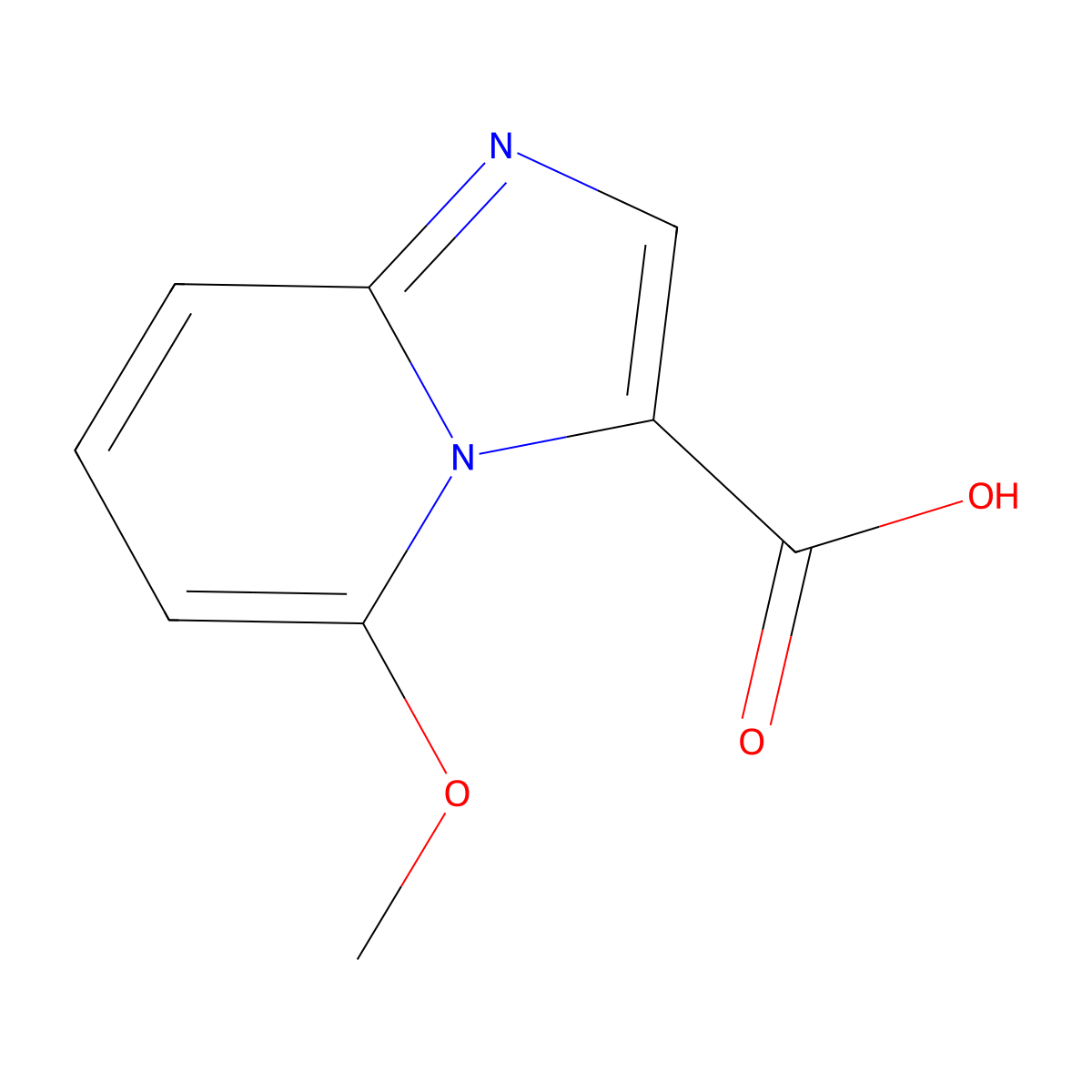 5-Methoxyimidazo[1,2-a]pyridine-3-carboxylic acid molecular structure, CAS 1555335-46-0