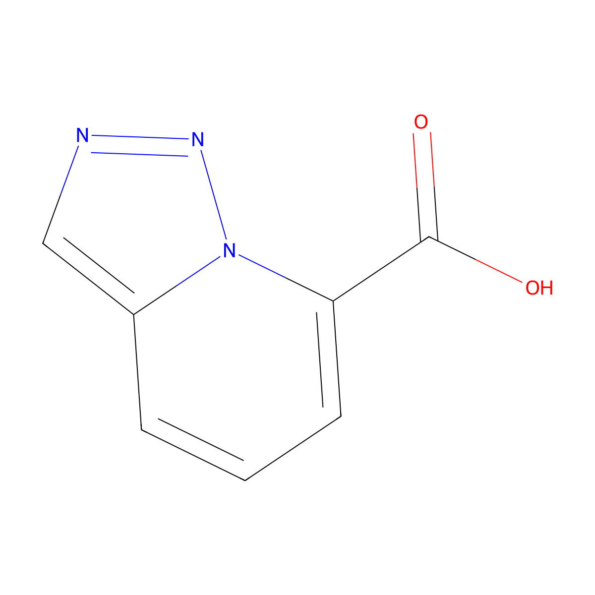(1,2,3)Triazolo(1,5-a)pyridine-7-carboxylic acid molecular structure, CAS 1555335-57-3