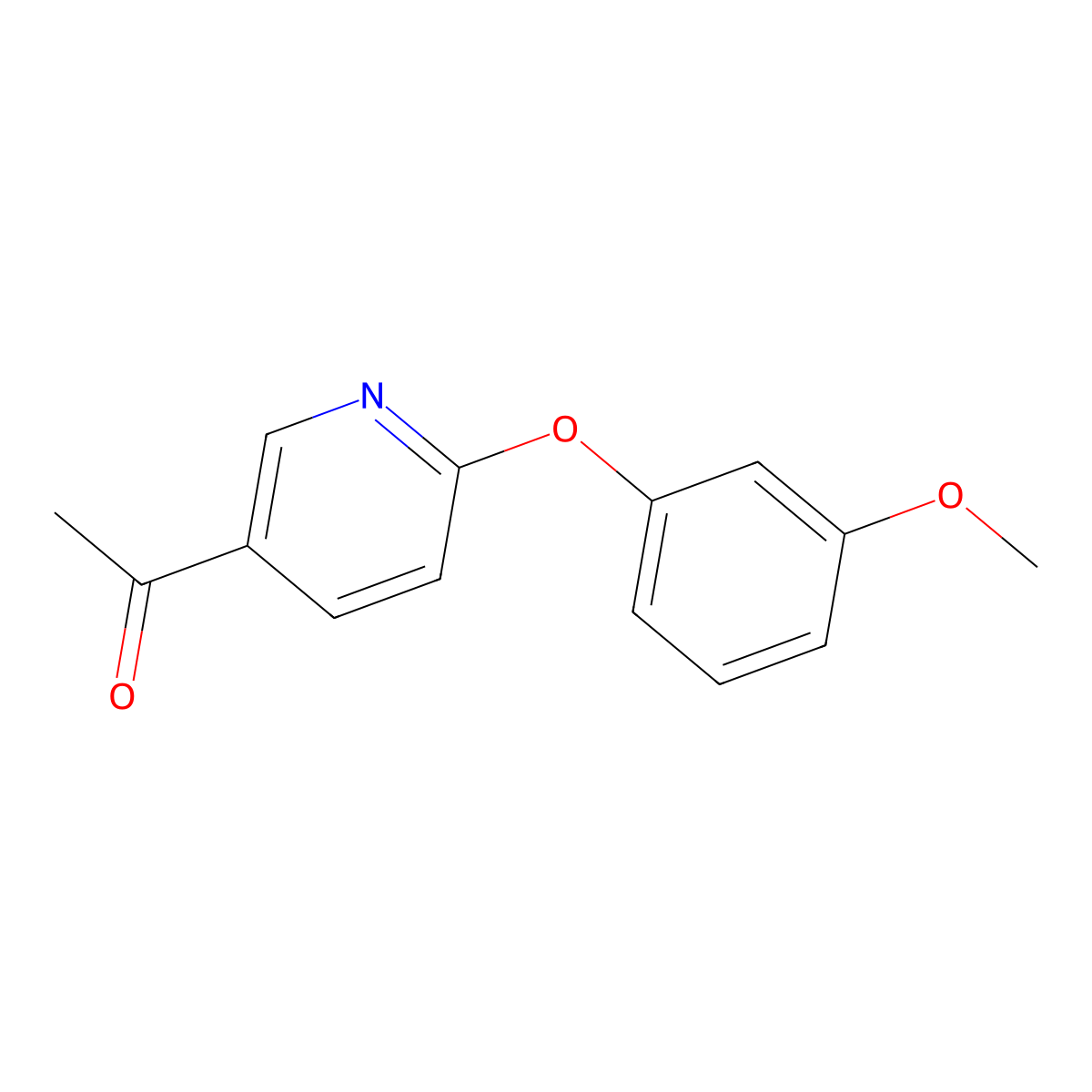 5-Acetyl-(3-methoxyphenoxy)pyridine molecular structure, CAS 1555340-94-7
