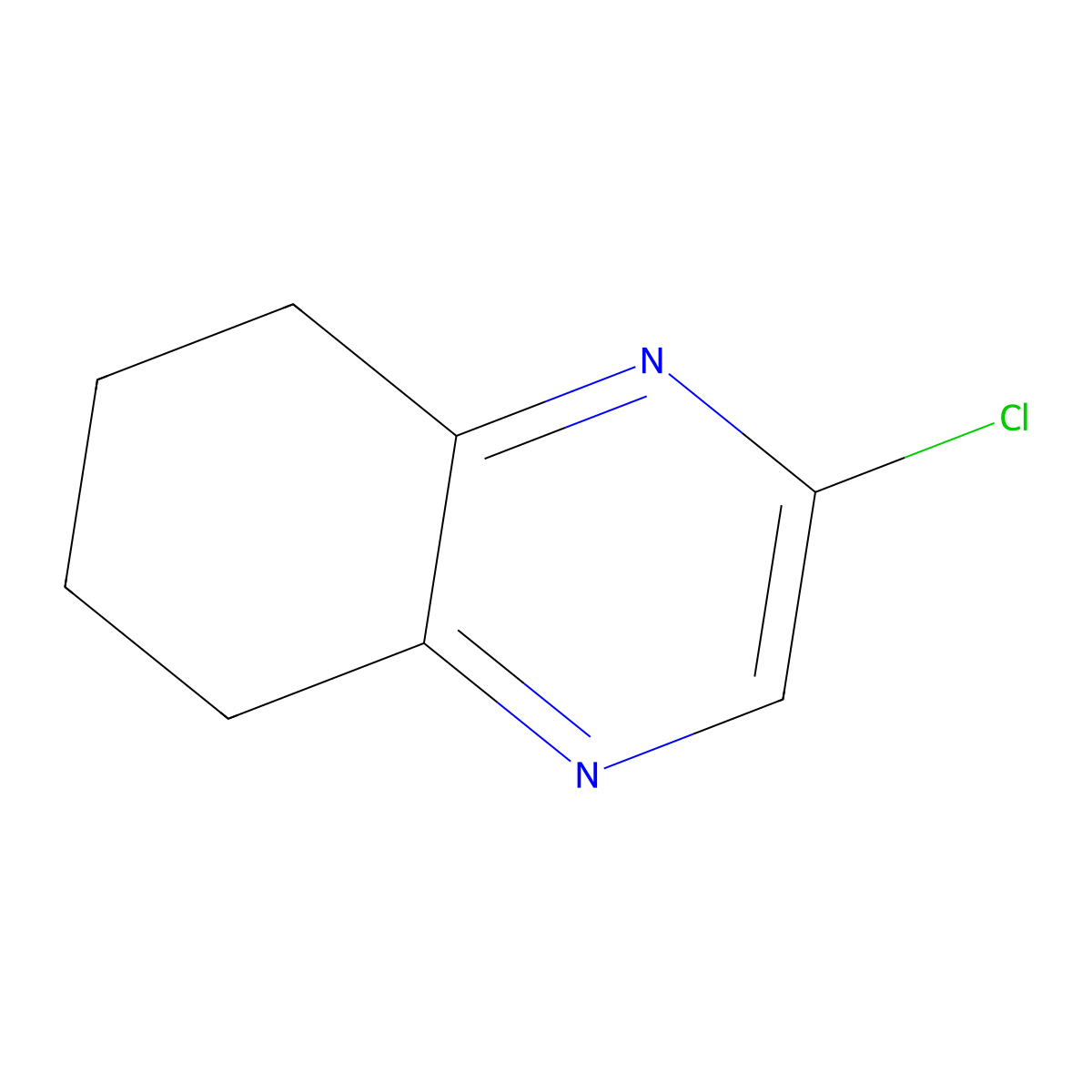 2-Chloro-5,6,7,8-tetrahydroquinoxaline molecular structure, CAS 155535-20-9