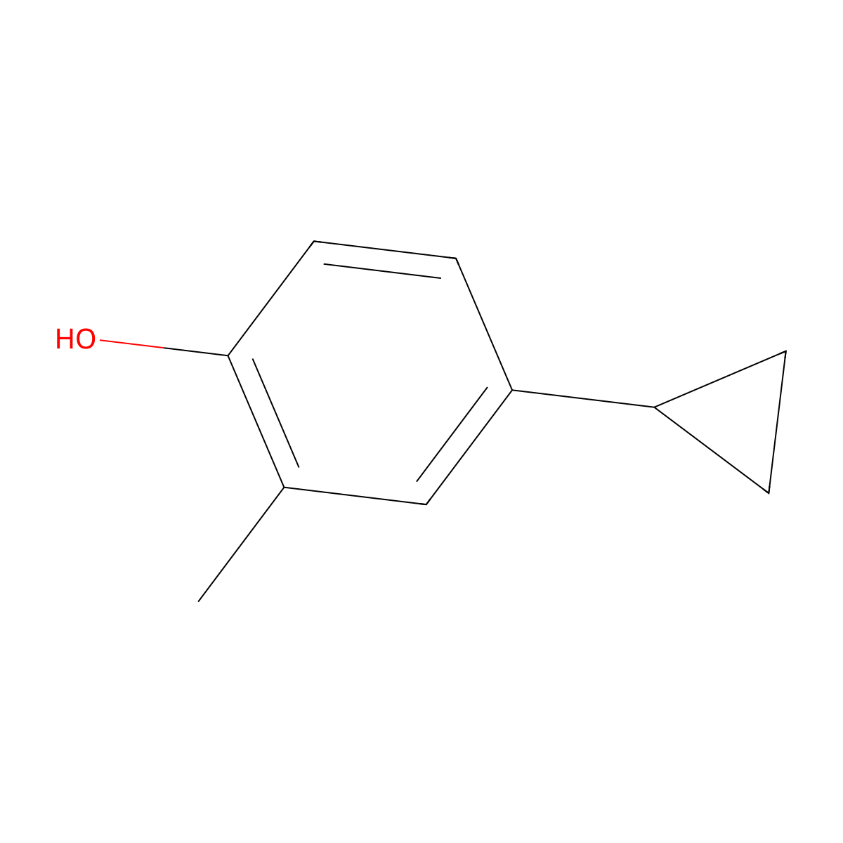 4-Cyclopropyl-2-methylphenol molecular structure, CAS 1555361-85-7