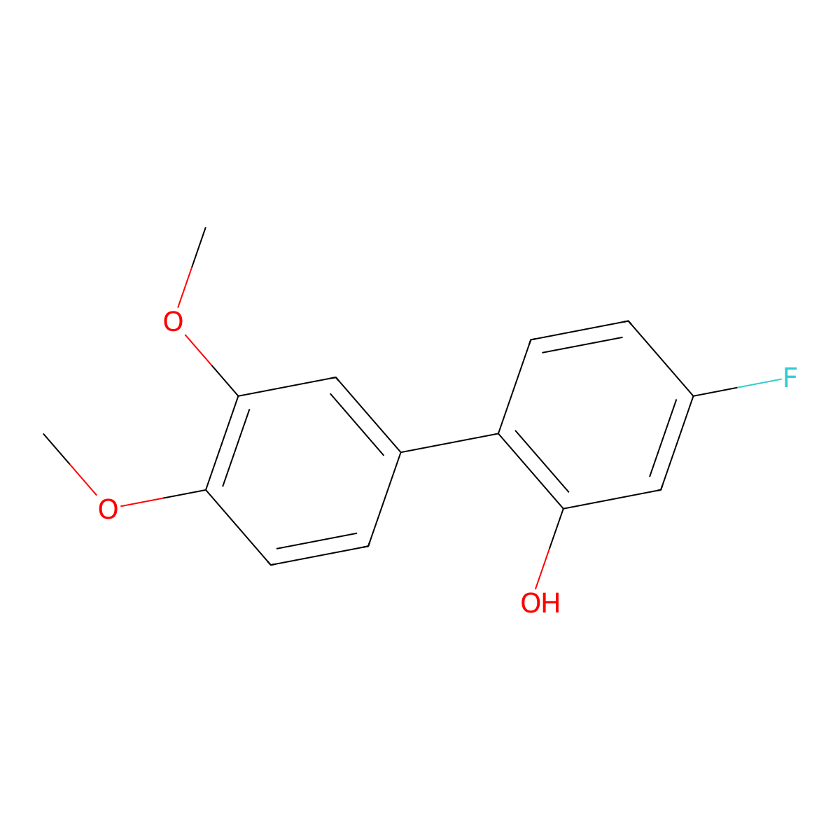 4-Fluoro-3',4'-dimethoxy-[1,1'-biphenyl]-2-ol molecular structure, CAS 1555364-60-7