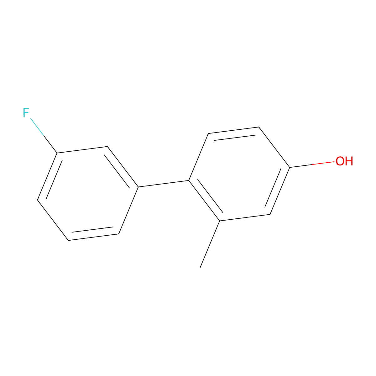 3'-Fluoro-2-methyl-[1,1'-biphenyl]-4-ol molecular structure, CAS 1555367-34-4