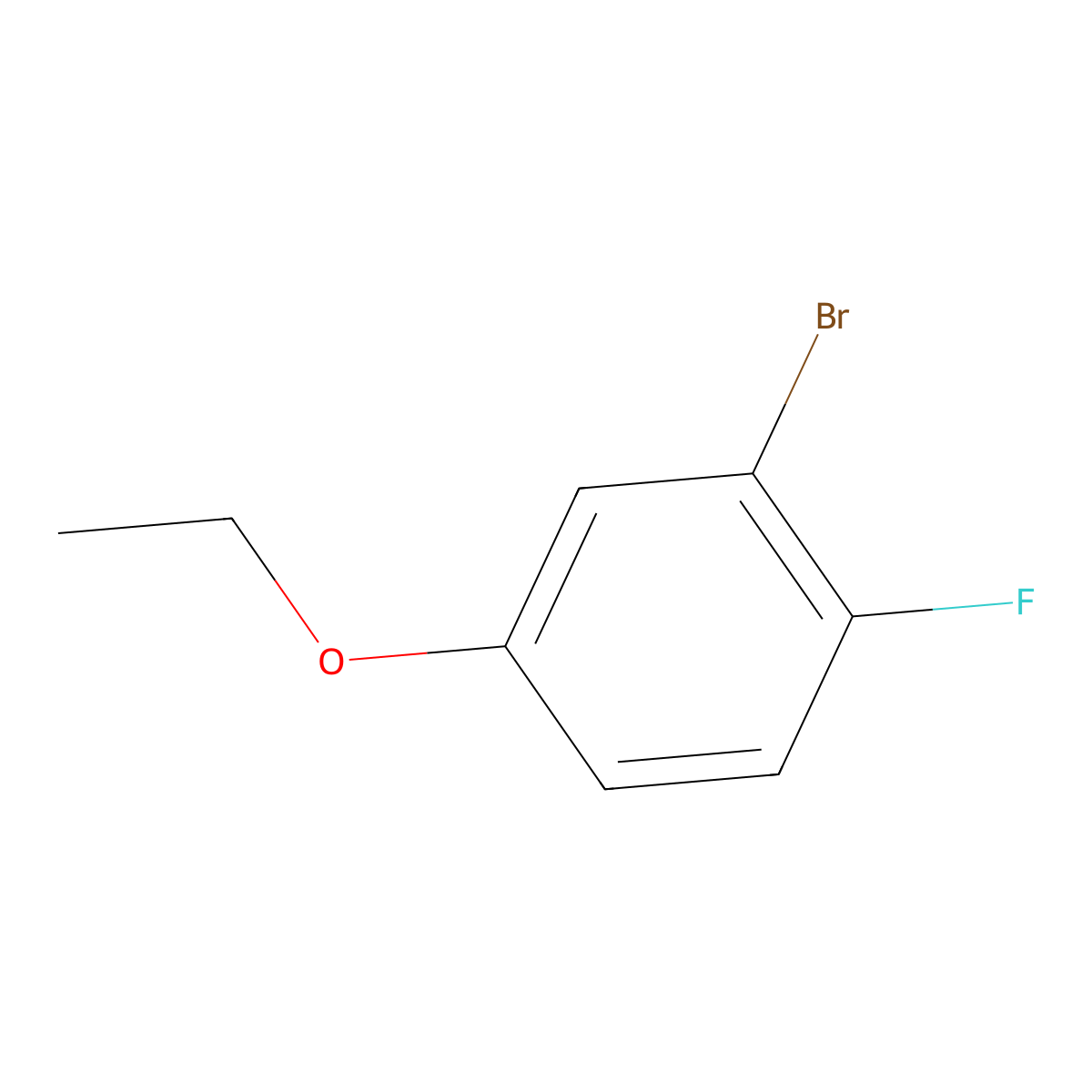 2-Bromo-4-ethoxy-1-fluorobenzene molecular structure, CAS 1555379-66-2