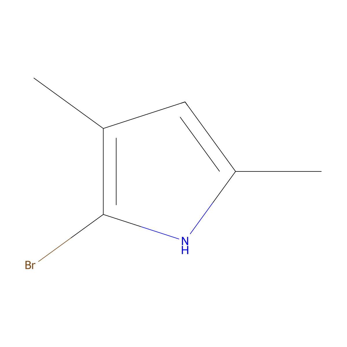 2-bromo-3,5-dimethyl-1H-pyrrole molecular structure, CAS 1555382-23-4