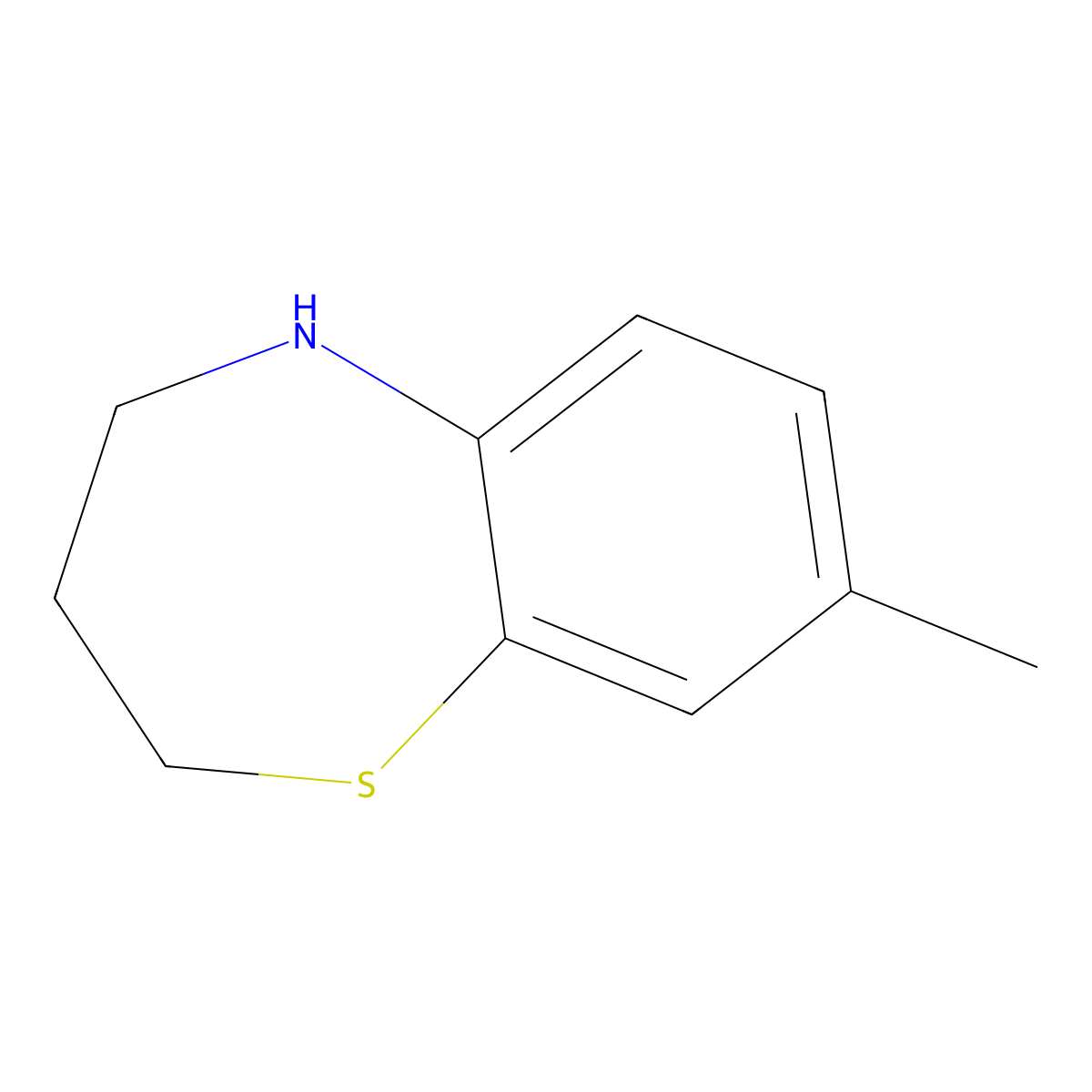 8-Methyl-2,3,4,5-tetrahydro-1,5-benzothiazepine molecular structure, CAS 1555384-07-0