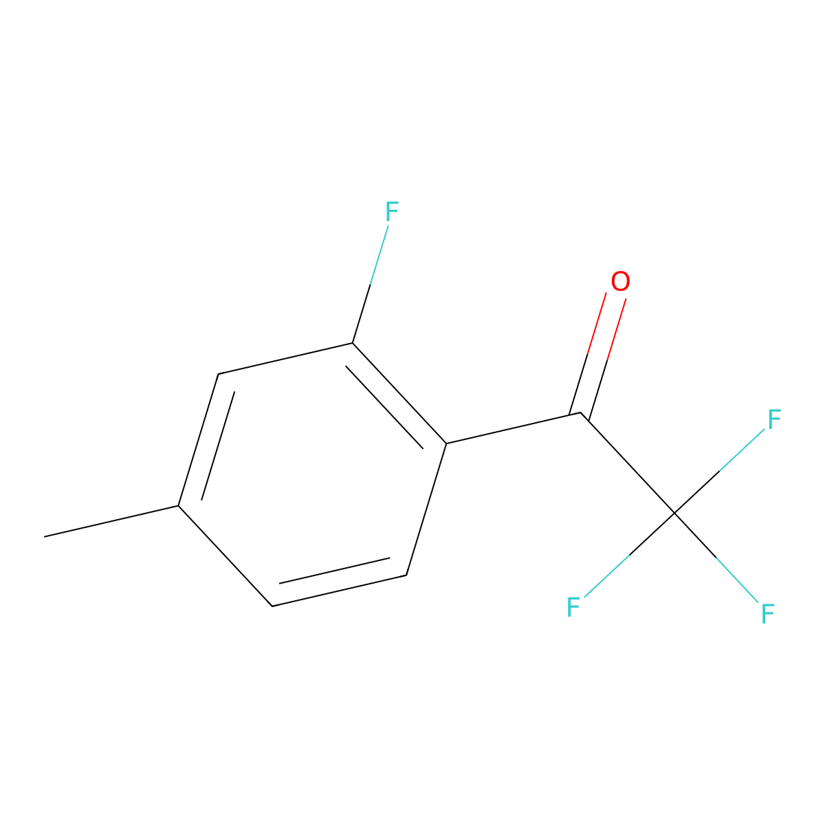 2,2,2-Trifluoro-1-(2-fluoro-4-methylphenyl)ethanone molecular structure, CAS 1555388-14-1