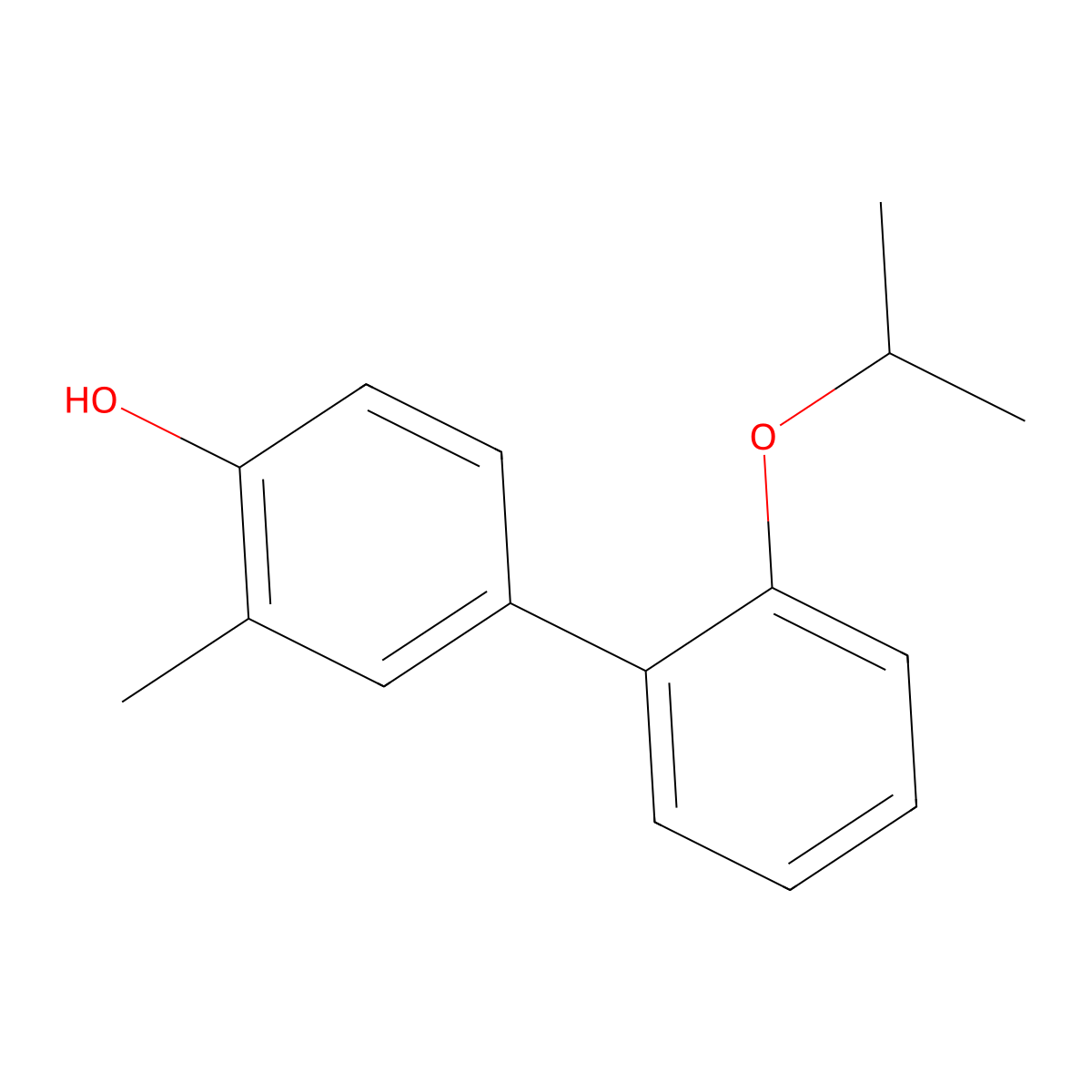 3-Methyl-2'-(1-methylethoxy)[1,1'-biphenyl]-4-ol molecular structure, CAS 1555419-88-9
