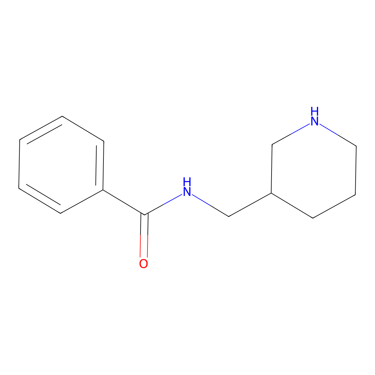 N-(piperidin-3-ylmethyl)benzamide molecular structure, CAS 155542-03-3