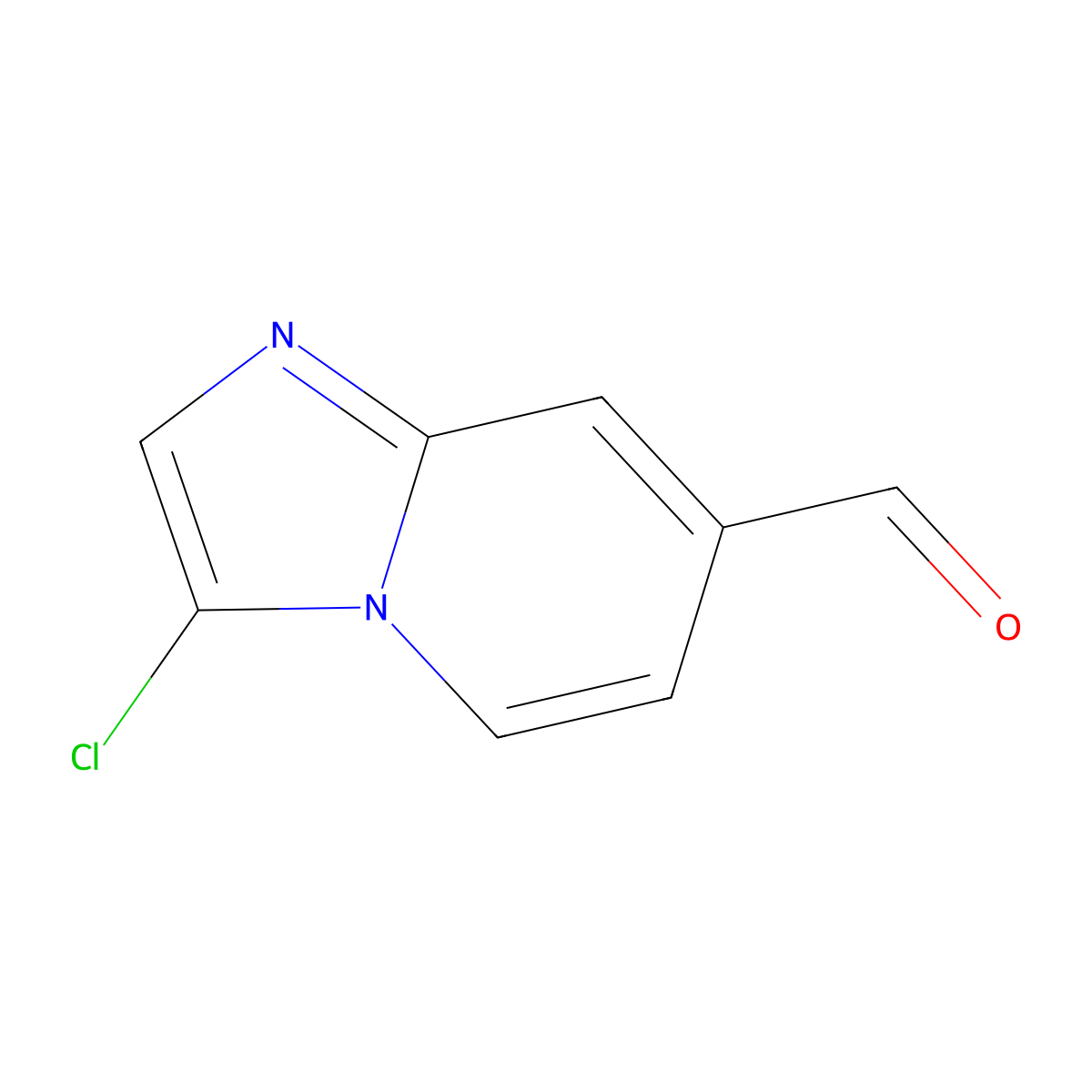 3-Chloroimidazo[1,2-a]pyridine-7-carbaldehyde molecular structure, CAS 1555441-91-2