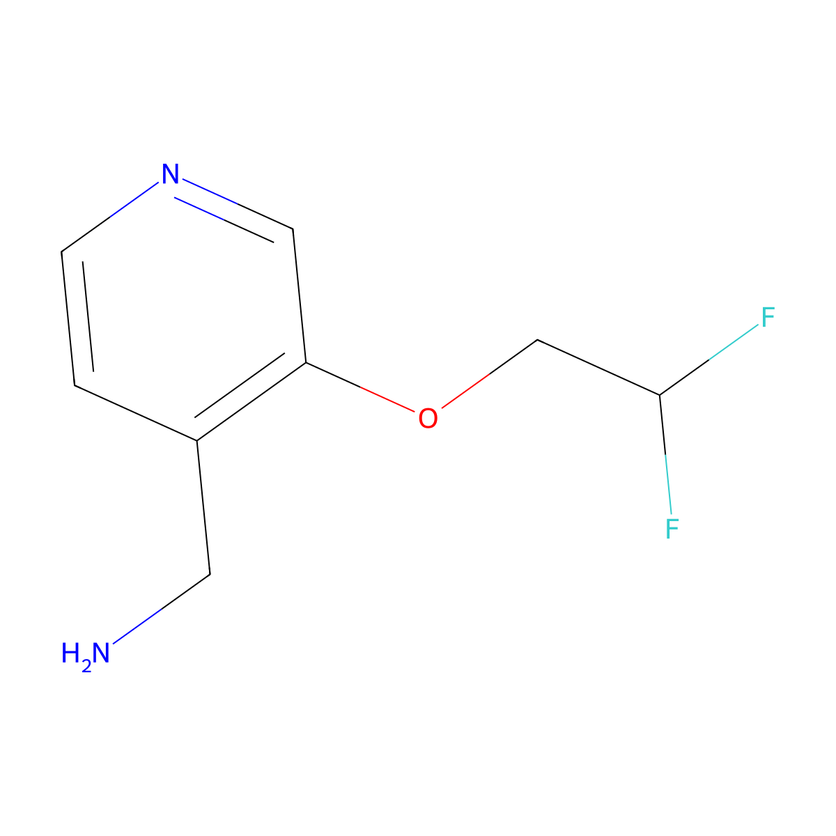 [3-(2,2-Difluoroethoxy)pyridin-4-yl]methanamine molecular structure, CAS 1555456-91-1