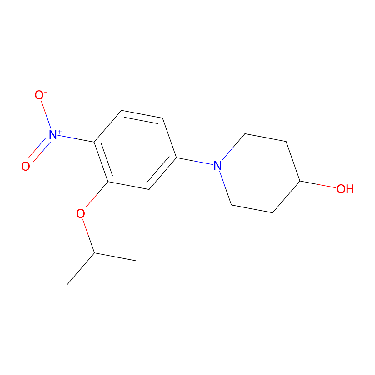 1-(3-Isopropoxy-4-nitrophenyl)piperidin-4-OL molecular structure, CAS 1555462-36-6