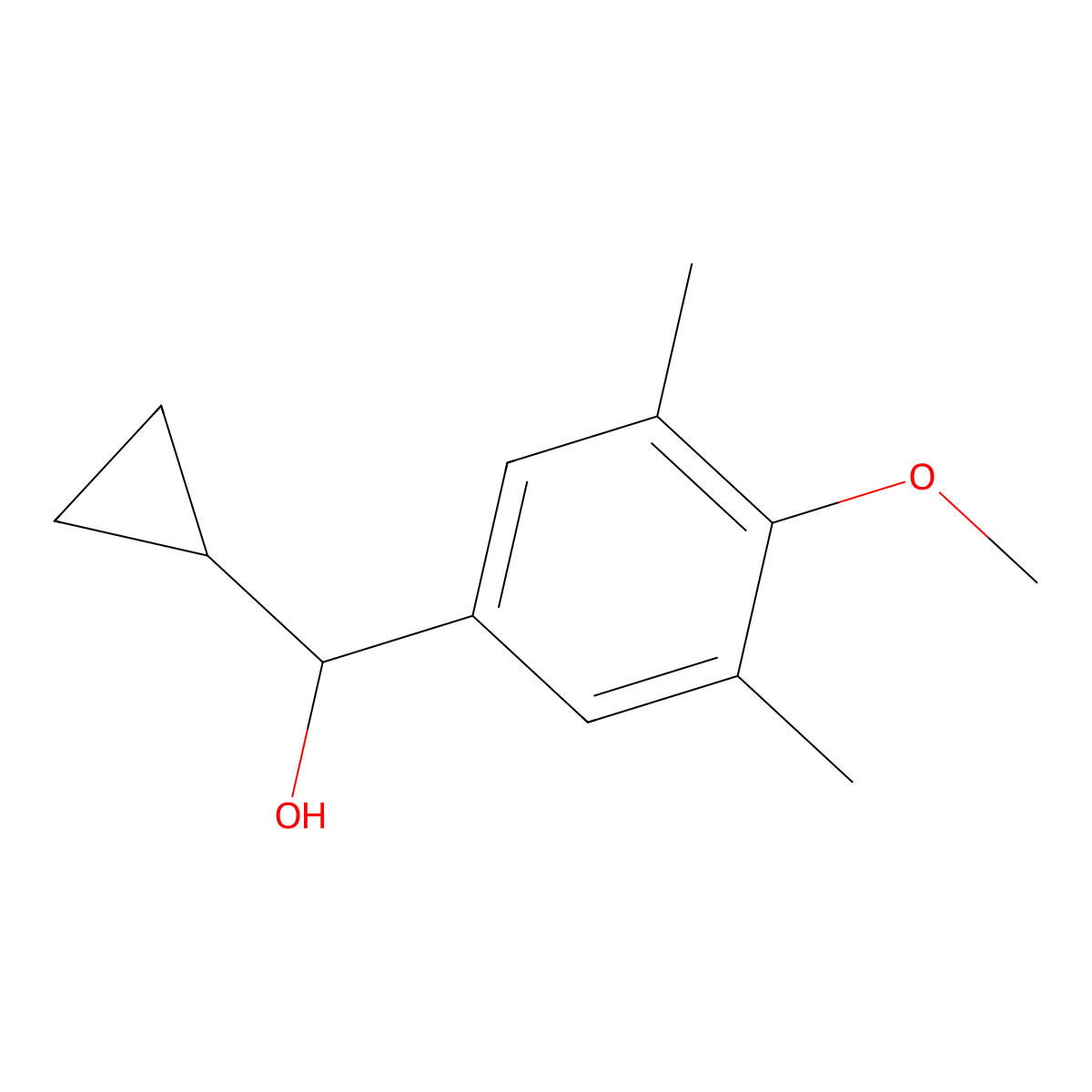 alpha-Cyclopropyl-4-methoxy-3,5-dimethylbenZenemethanol molecular structure, CAS 1555469-24-3