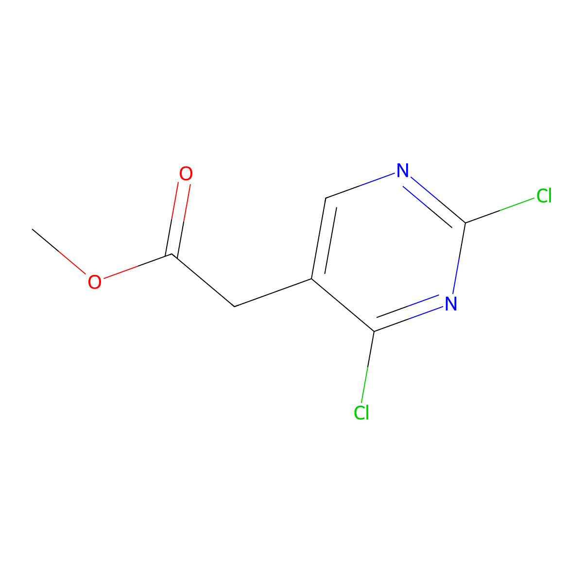 Methyl 2-(2,4-dichloropyrimidin-5-yl)acetate molecular structure, CAS 1555492-66-4