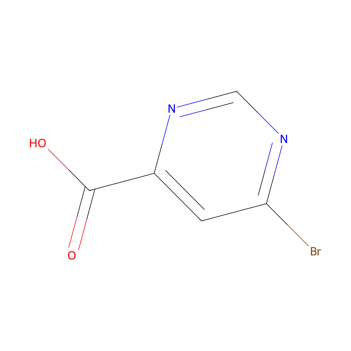6-Bromopyrimidine-4-carboxylic acid molecular structure, CAS 1555494-28-4
