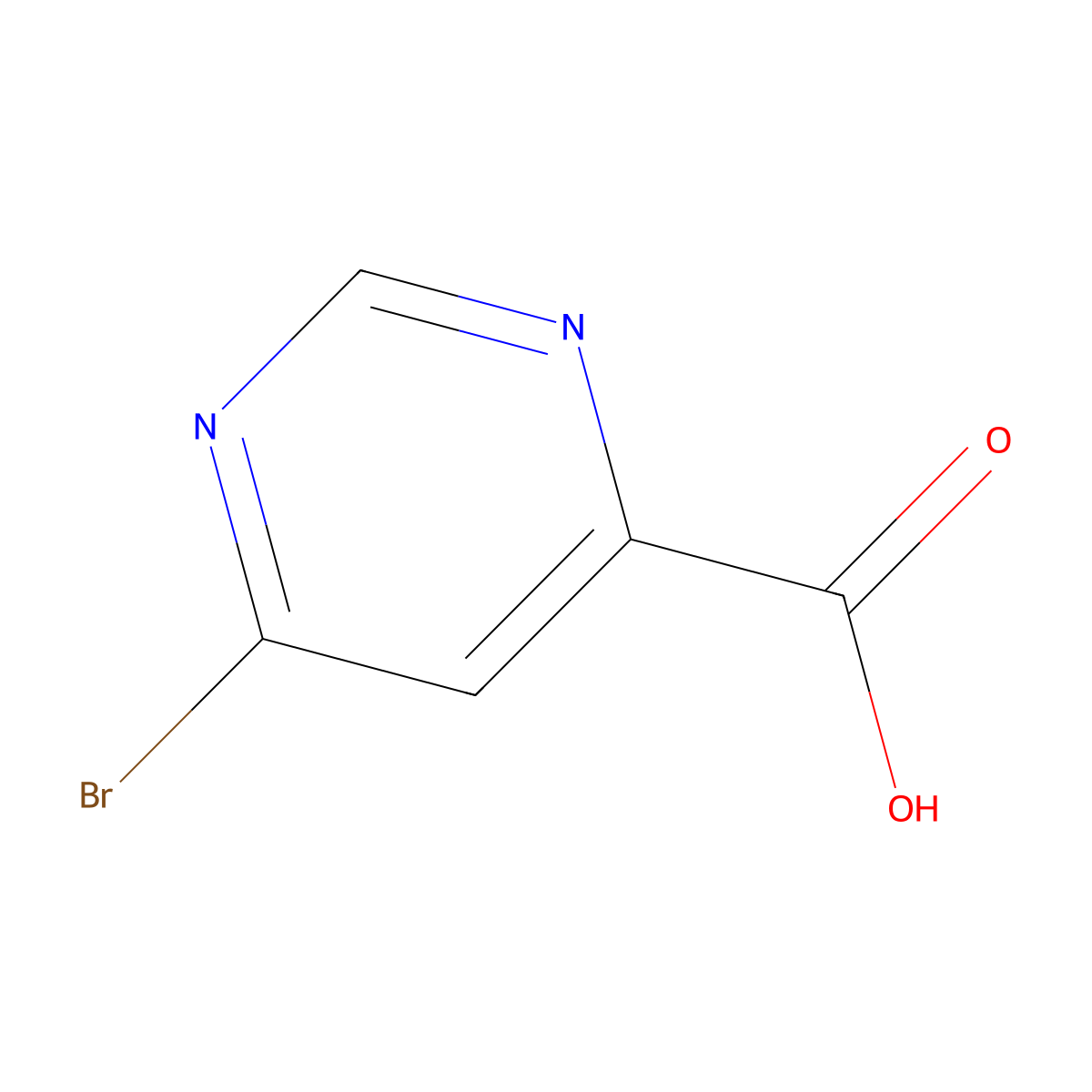 6-Bromopyrimidine-4-carboxylic acid molecular structure, CAS 1555494-28-4