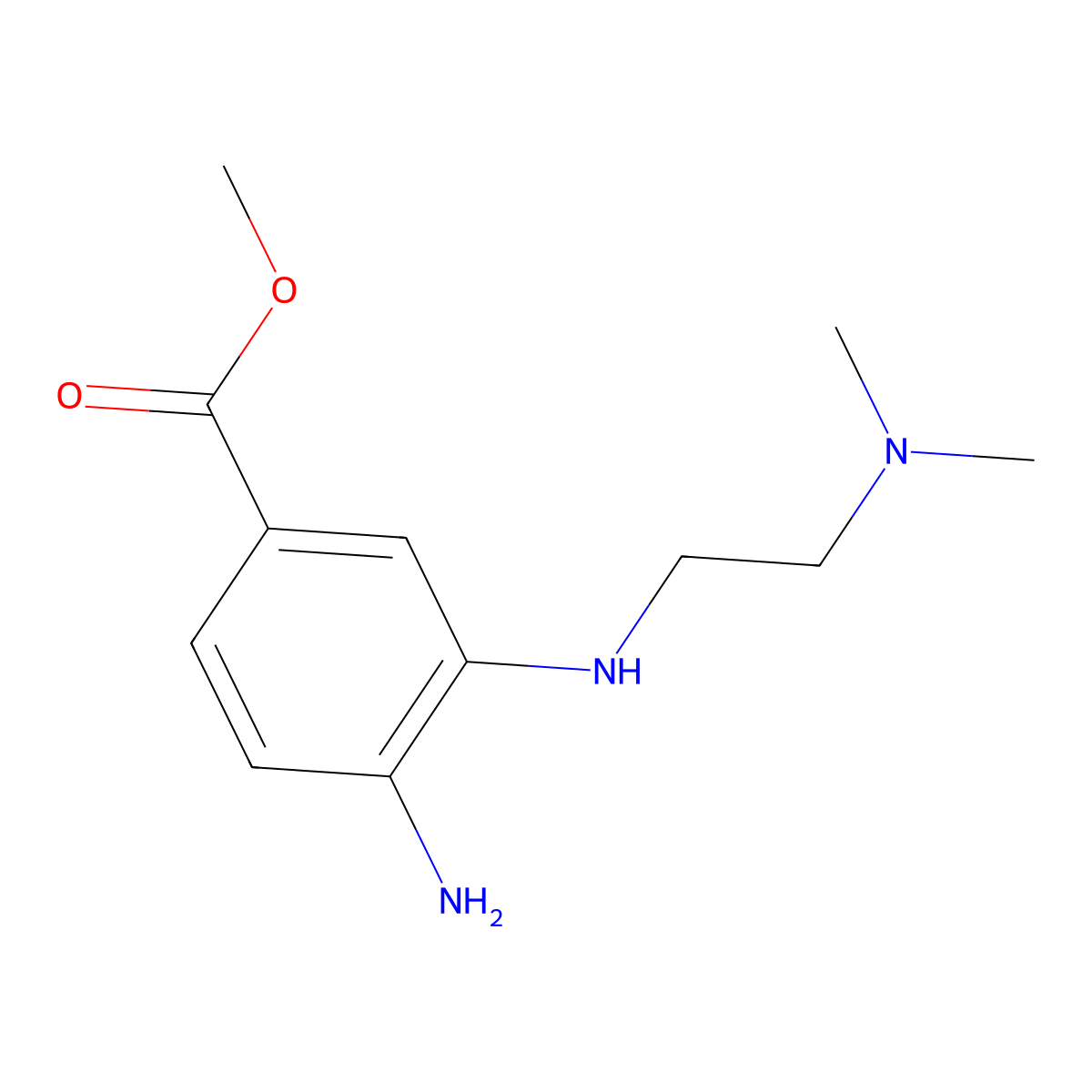 Methyl 4-amino-3-{[2-(dimethylamino)ethyl]amino}benzoate molecular structure, CAS 1555502-25-4