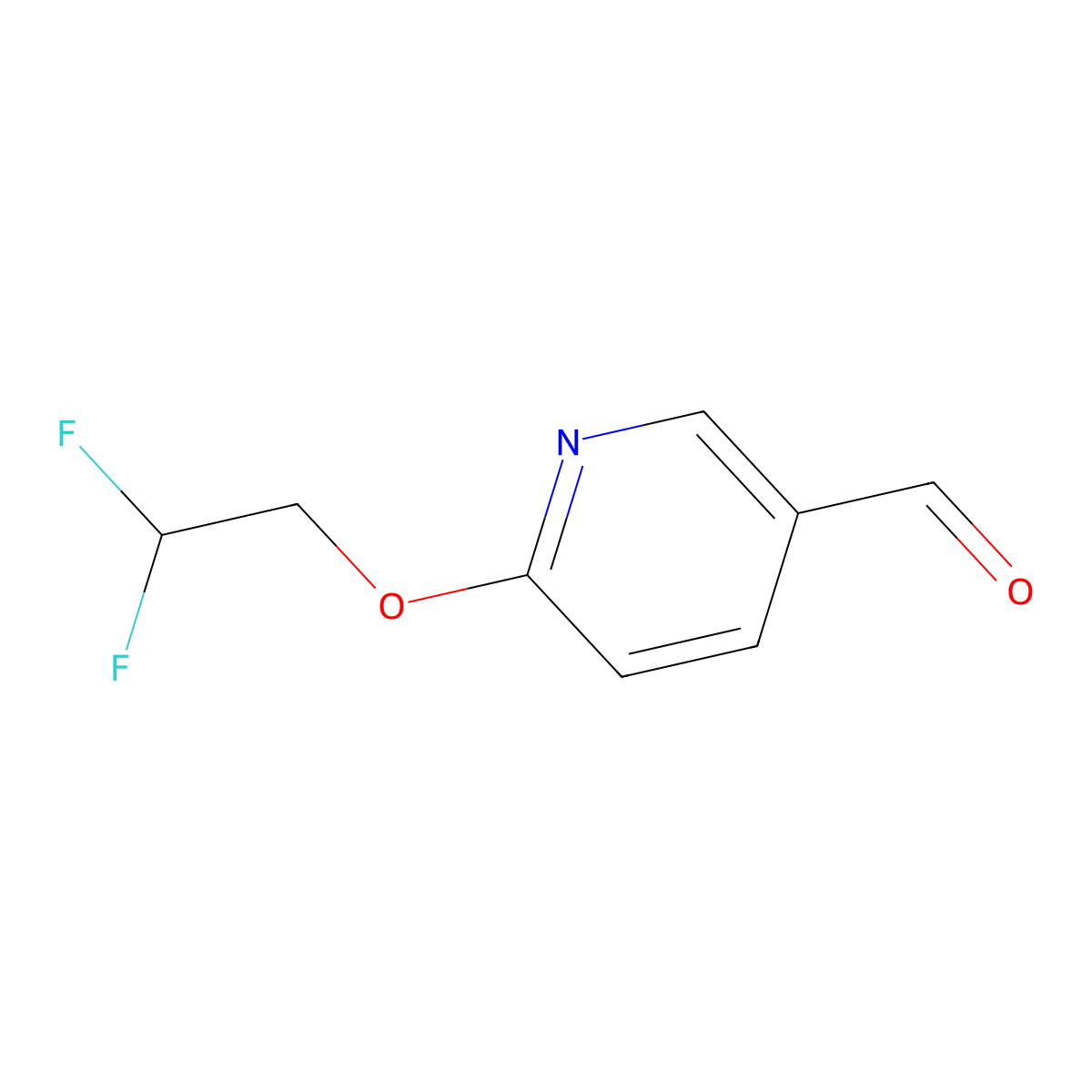 6-(2,2-Difluoroethoxy)nicotinaldehyde molecular structure, CAS 1555510-04-7