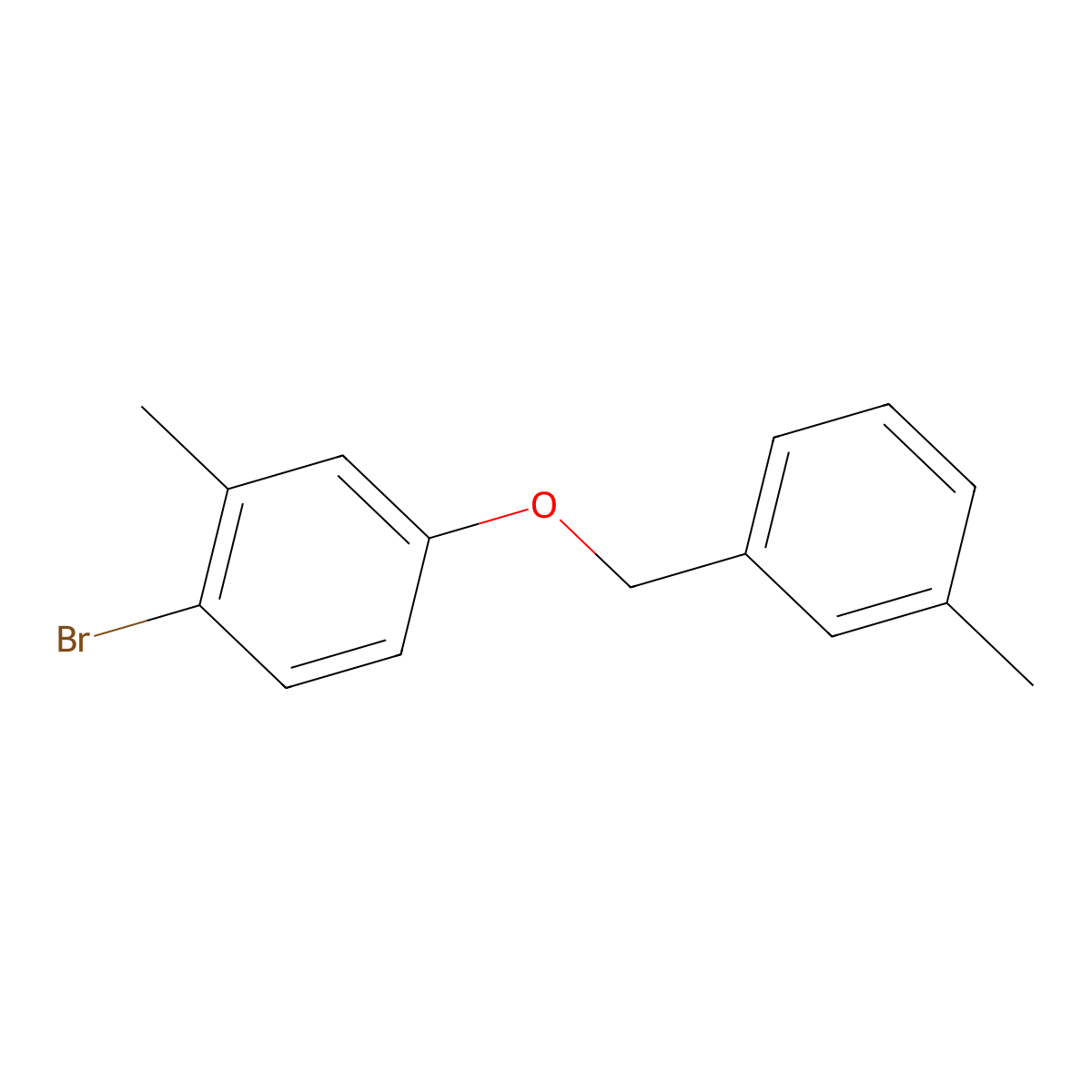 1-Bromo-2-methyl-4-((3-methylbenzyl)oxy)benzene molecular structure, CAS 1555527-76-8