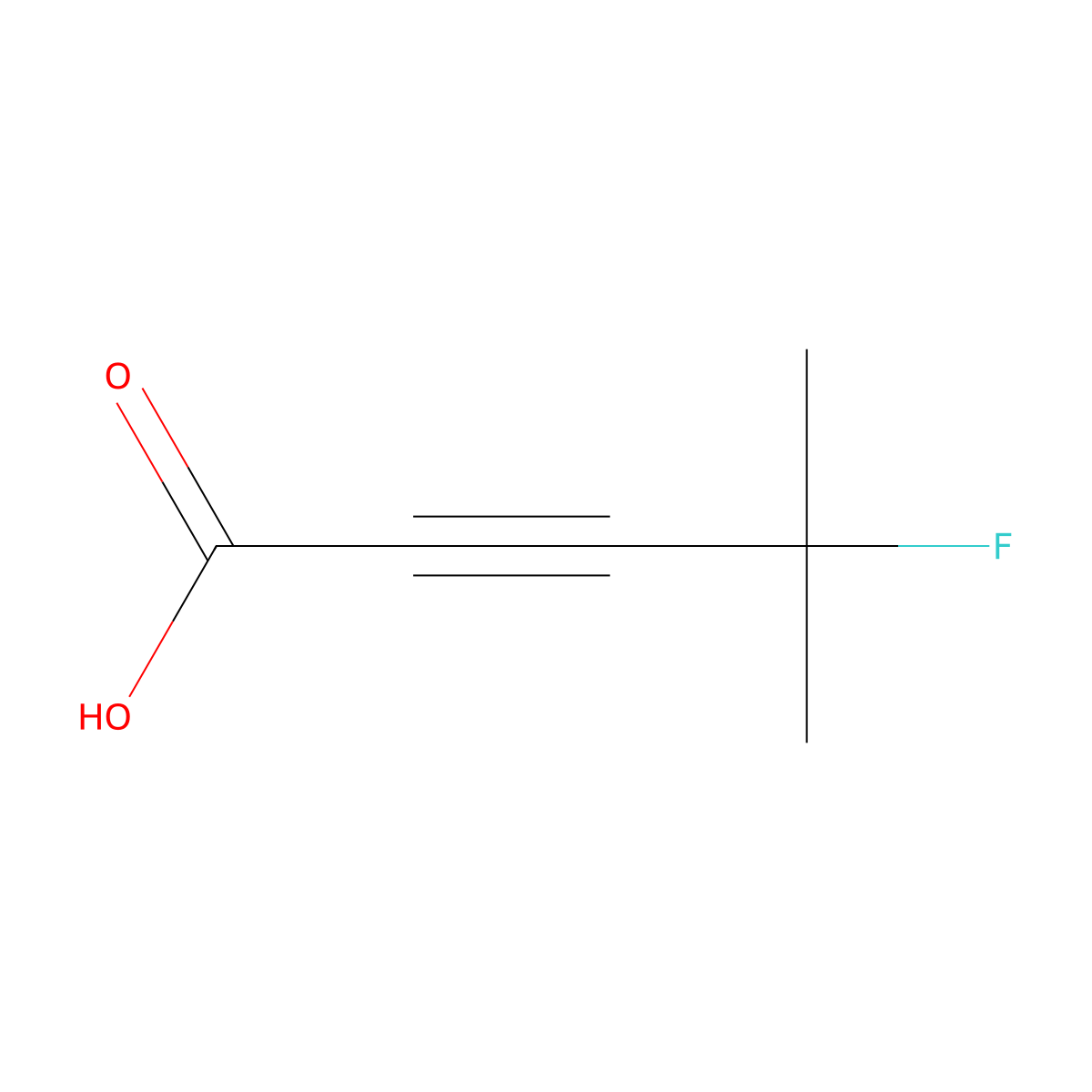 4-Fluoro-4-methylpent-2-ynoic acid molecular structure, CAS 1555547-71-1