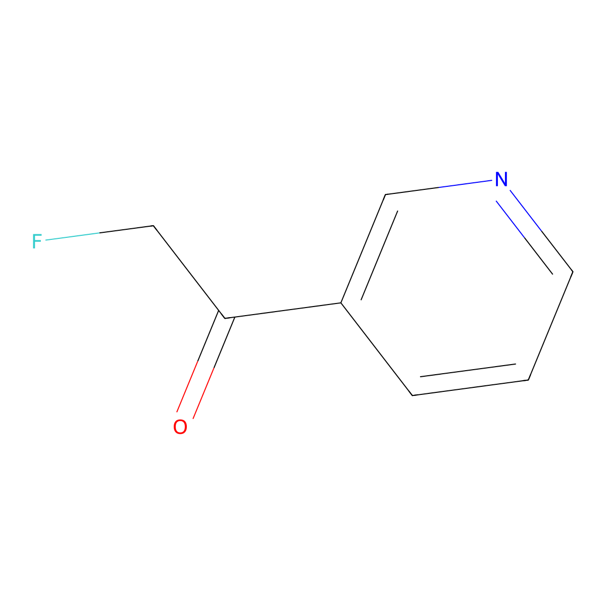 2-Fluoro-1-(pyridin-3-yl)ethan-1-one molecular structure, CAS 155557-12-3
